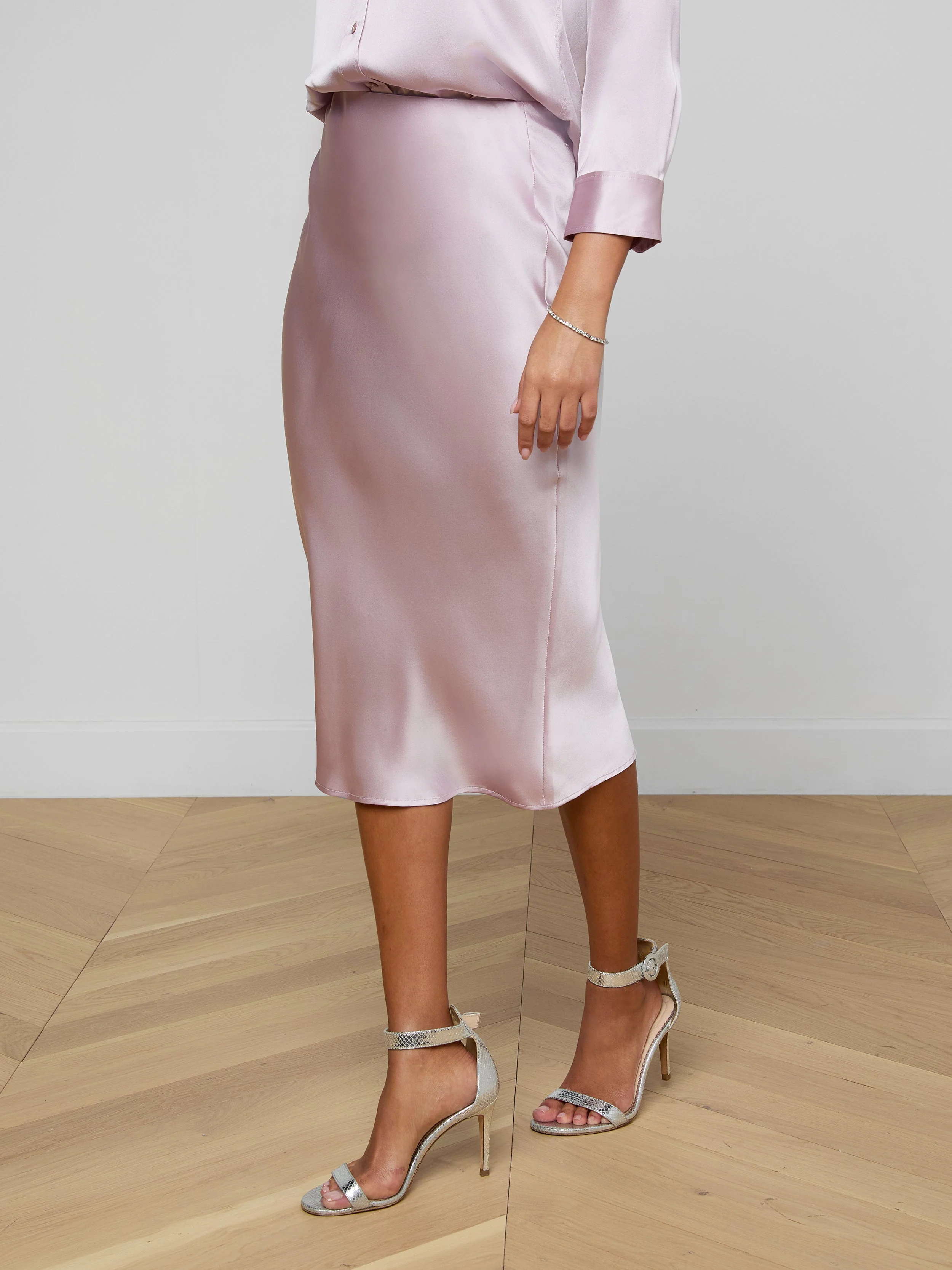 L'AGENCE - Perin Silk Midi Skirt - Image 3