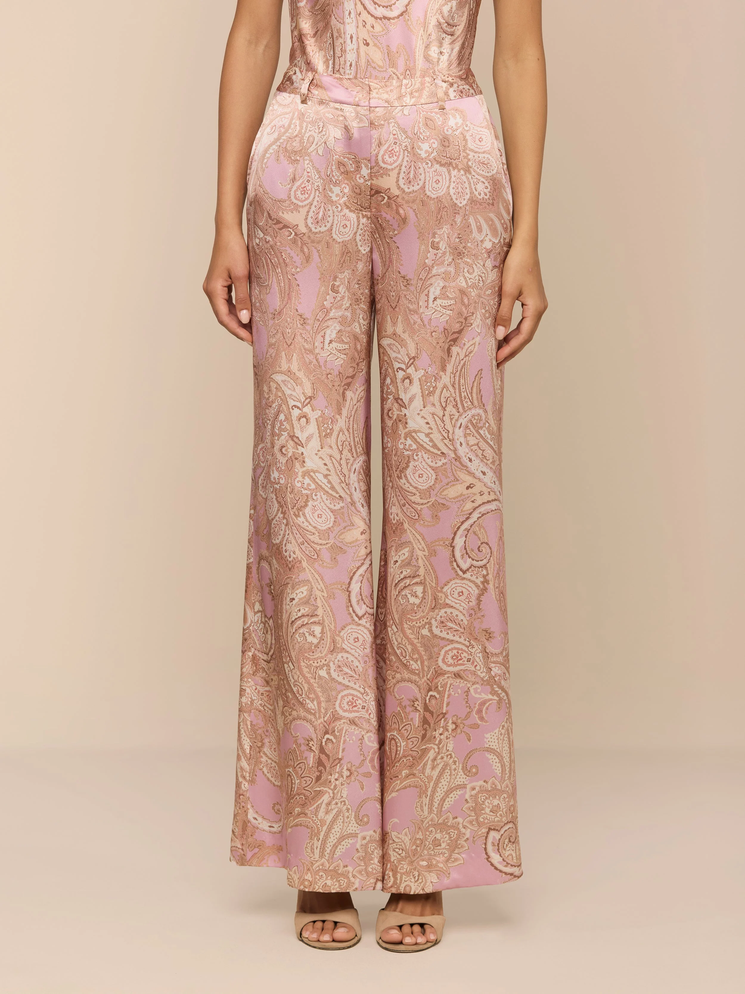 L'AGENCE - Pilar Silk Wide - Leg Pant - Image 3