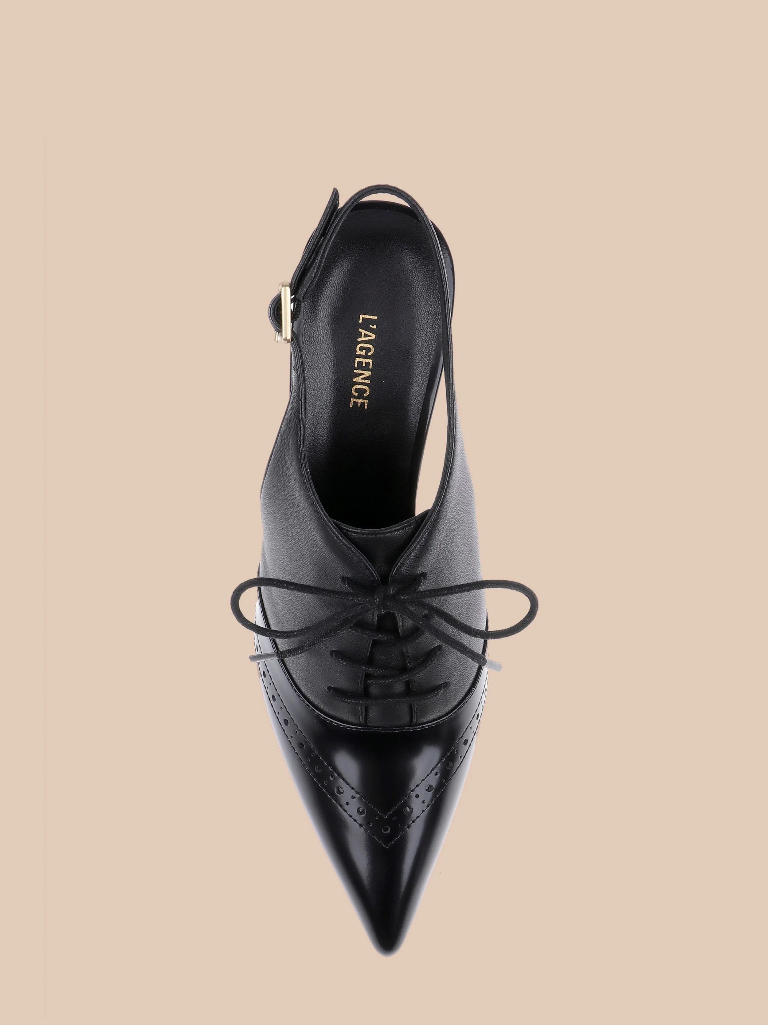 L'AGENCE - Shreya Leather Slingback Pump - Image 4