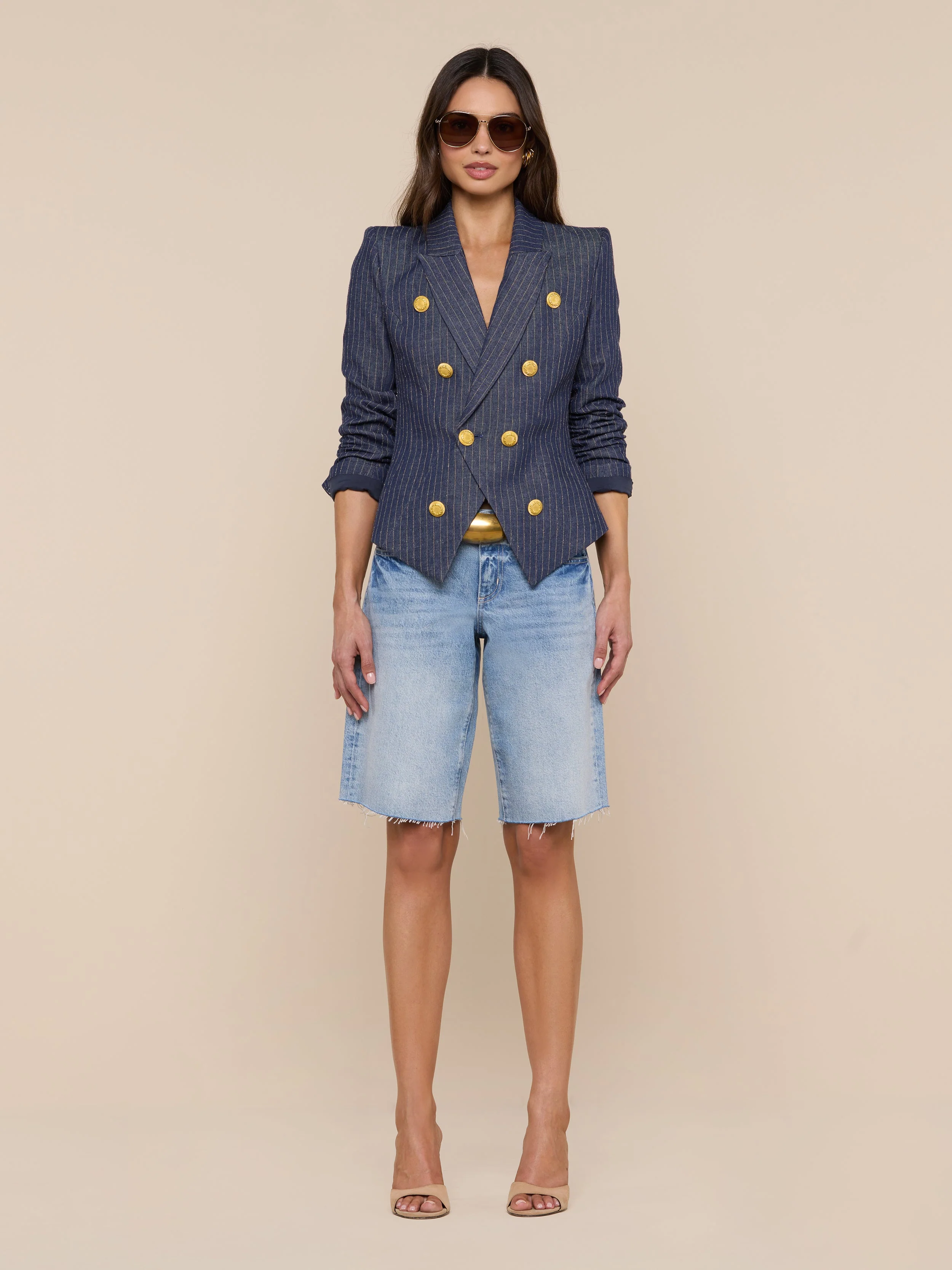 L'AGENCE - Solar Pinstriped Blazer - Image 4