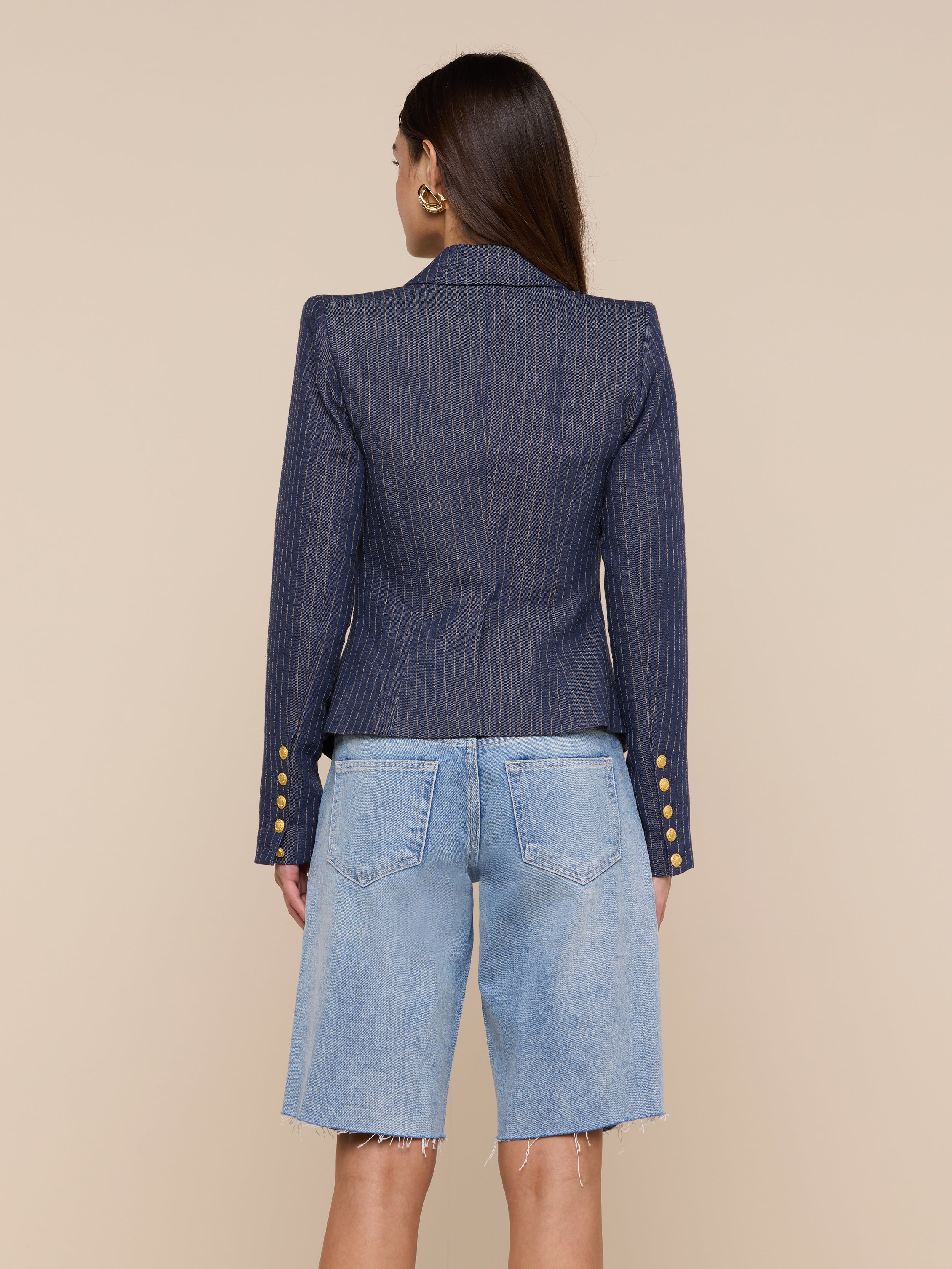 L'AGENCE - Solar Pinstriped Blazer - Image 6