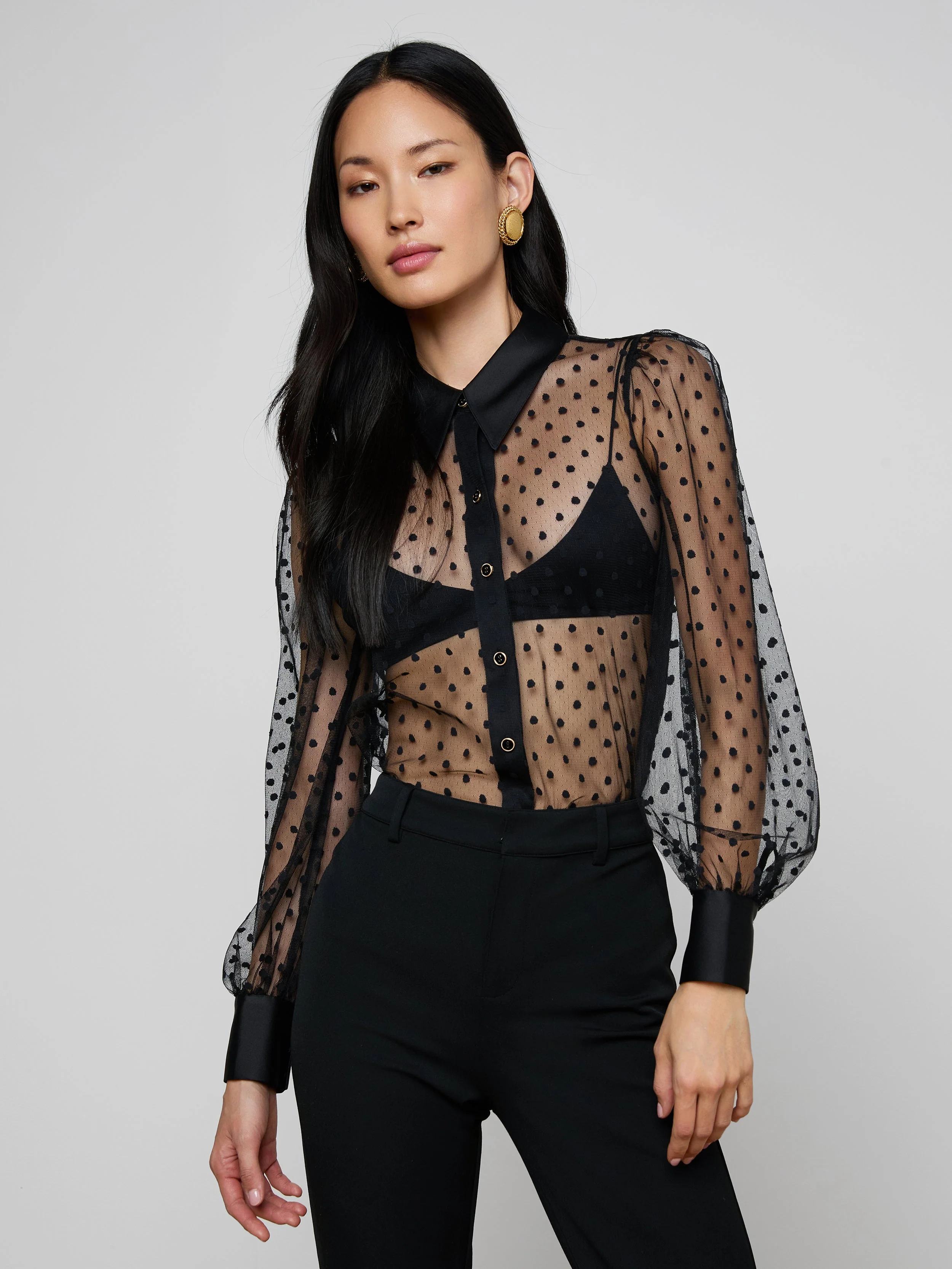 L'AGENCE - Sophie Long - Sleeved Blouse - Image 3