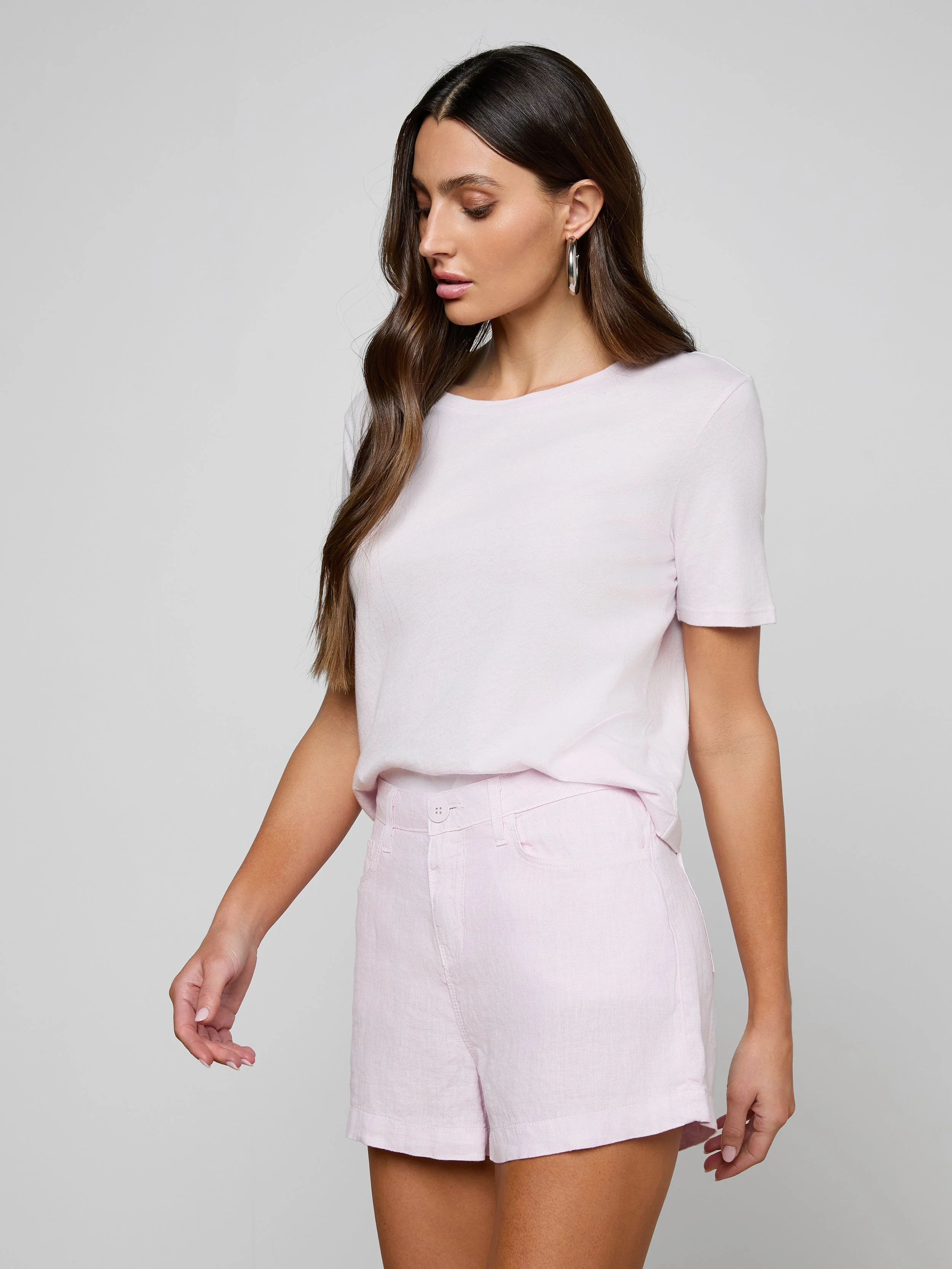 L'AGENCE - Stormy Cropped Cotton Tee - Image 3