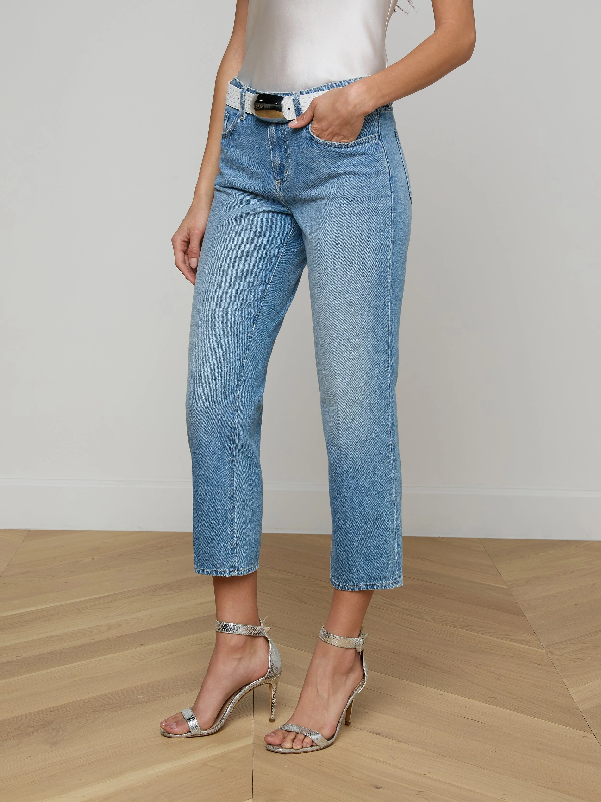 L'AGENCE - Thalina Cropped Stovepipe Jean - Image 3