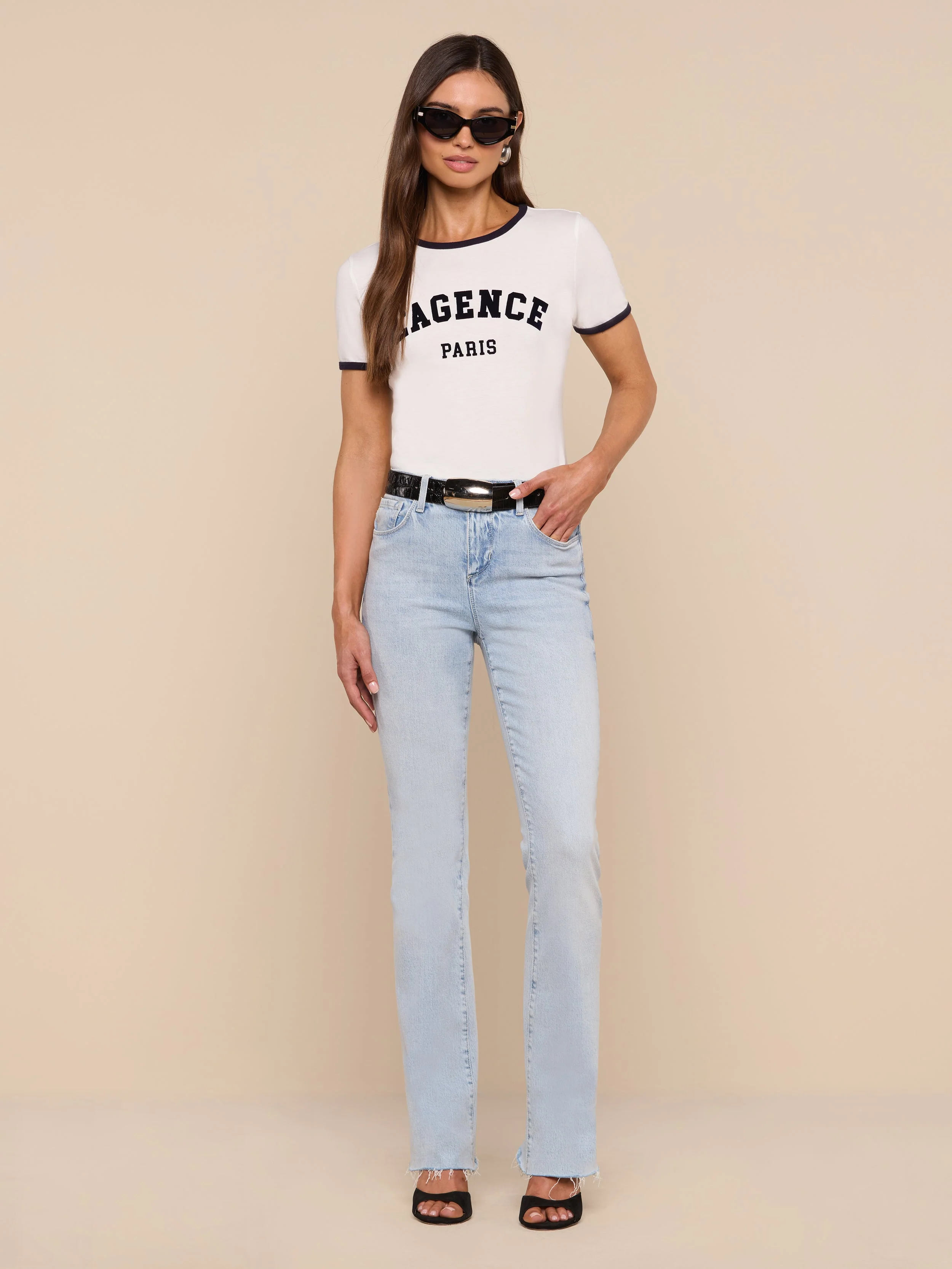 L'AGENCE - Tommie Crewneck Tee - Image 5