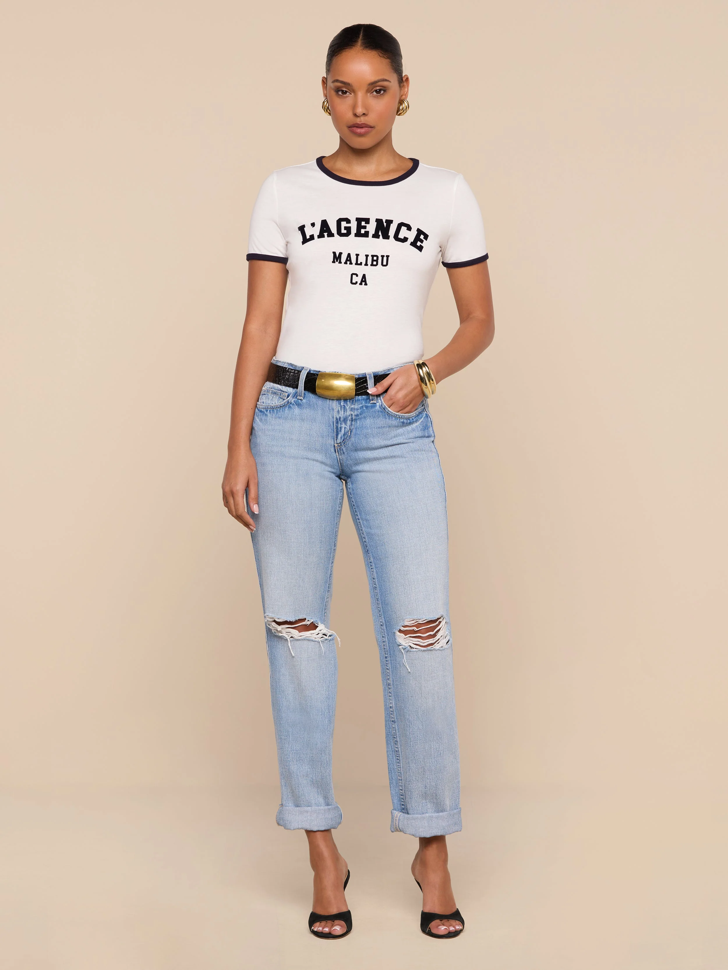 L'AGENCE - Tommie Crewneck Tee - Image 5