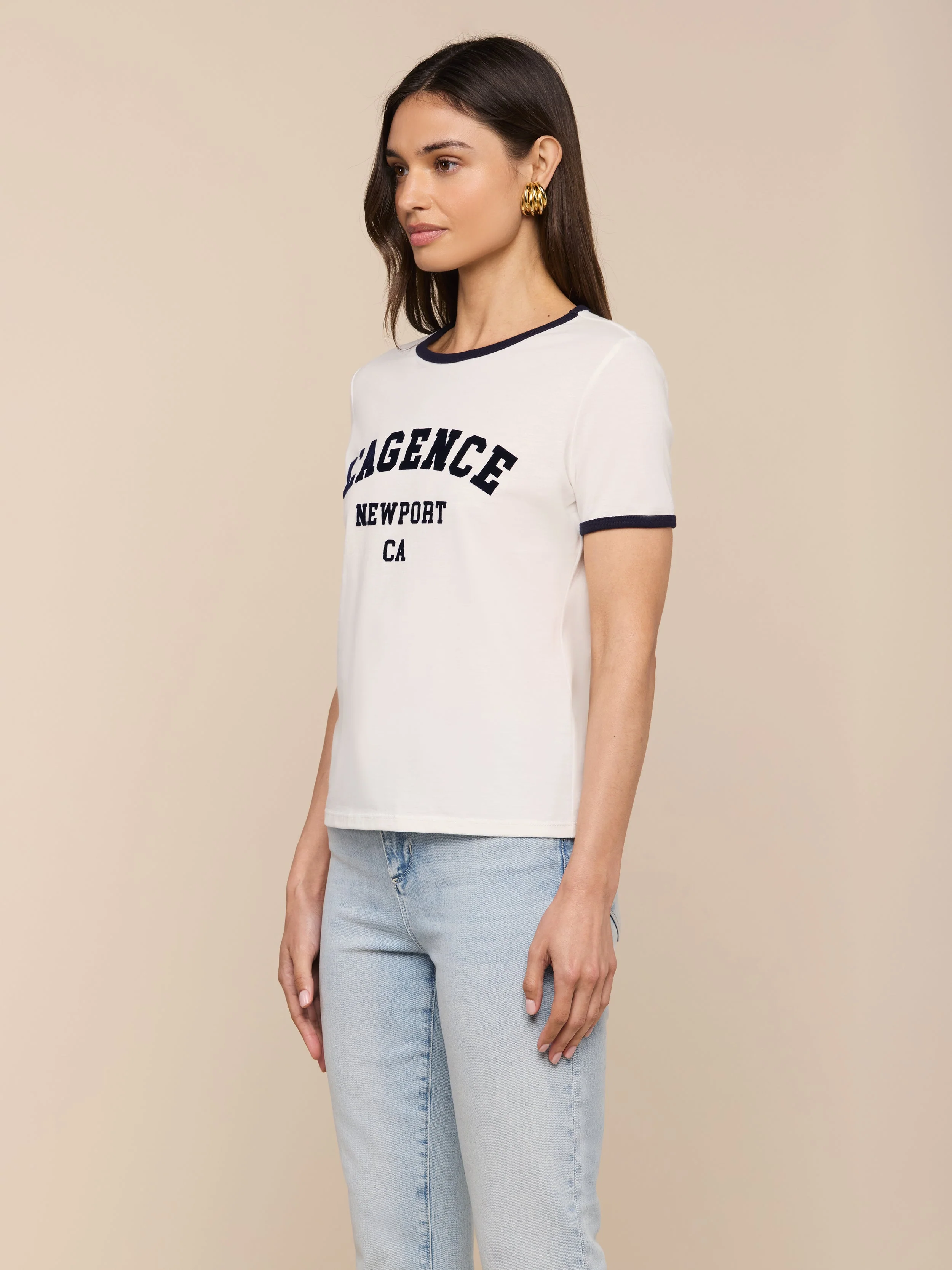 L'AGENCE - Tommie Crewneck Tee - Image 3