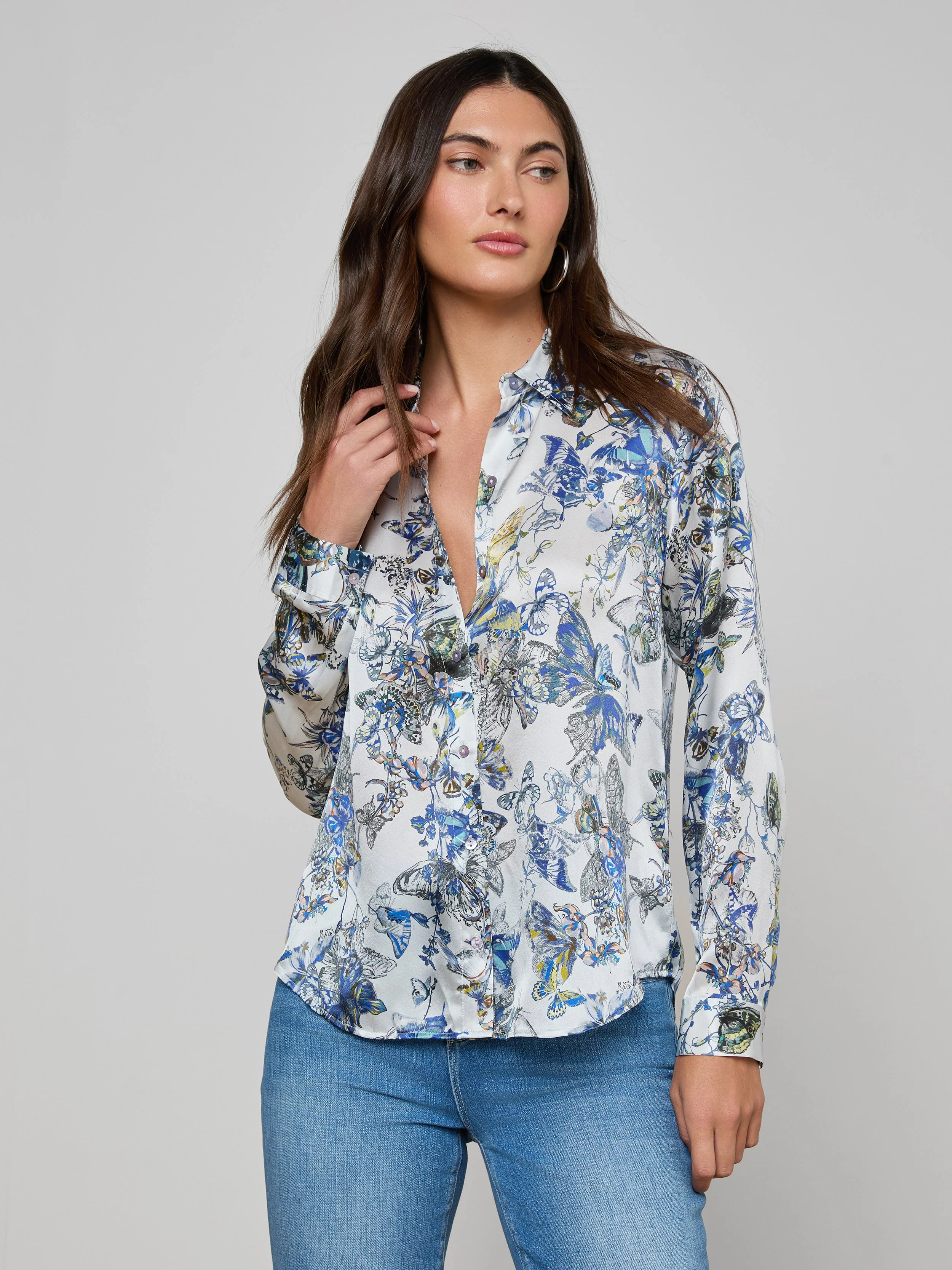L'AGENCE - Tyler Silk Blouse - Image 2