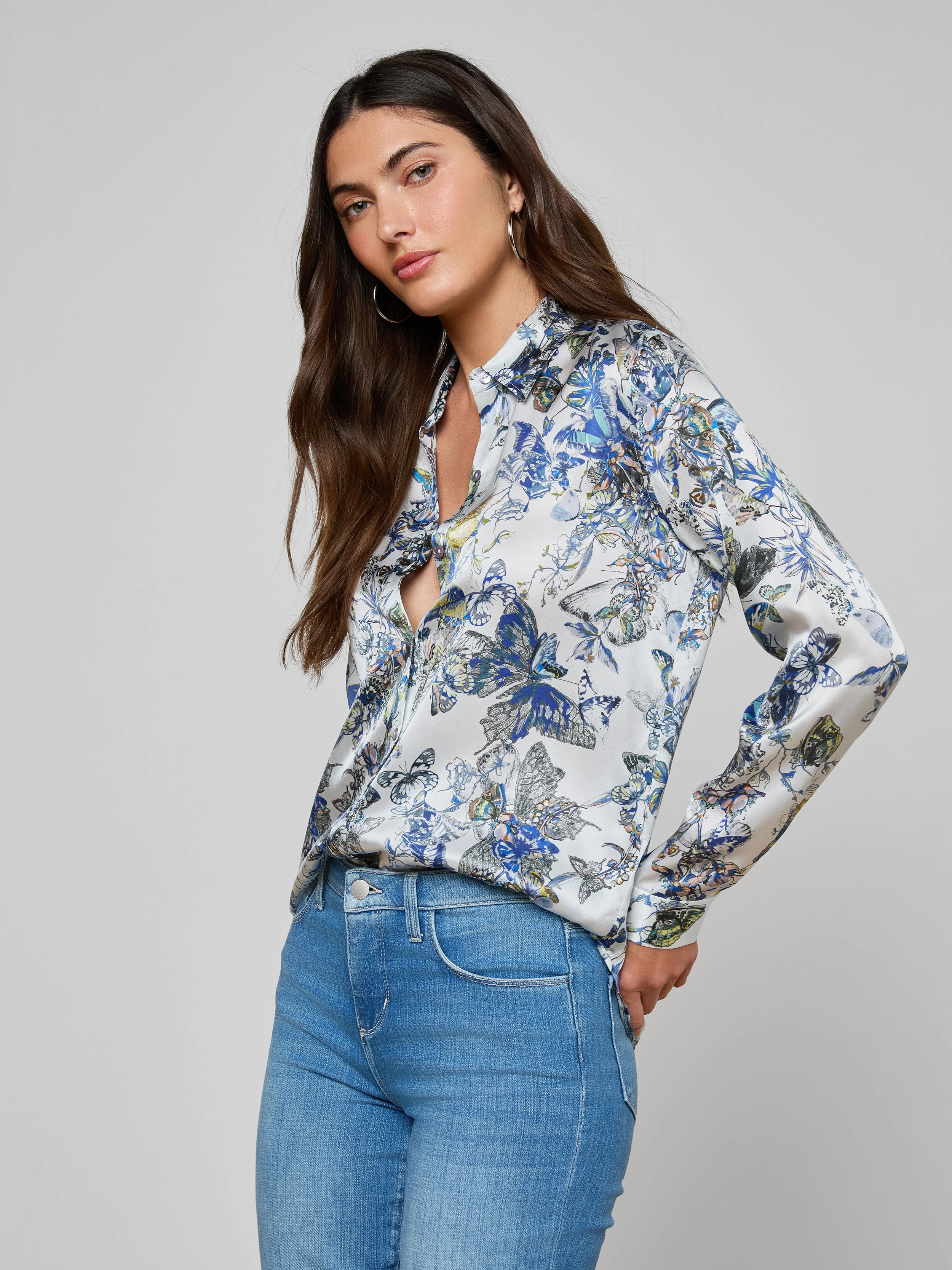 L'AGENCE - Tyler Silk Blouse - Image 3