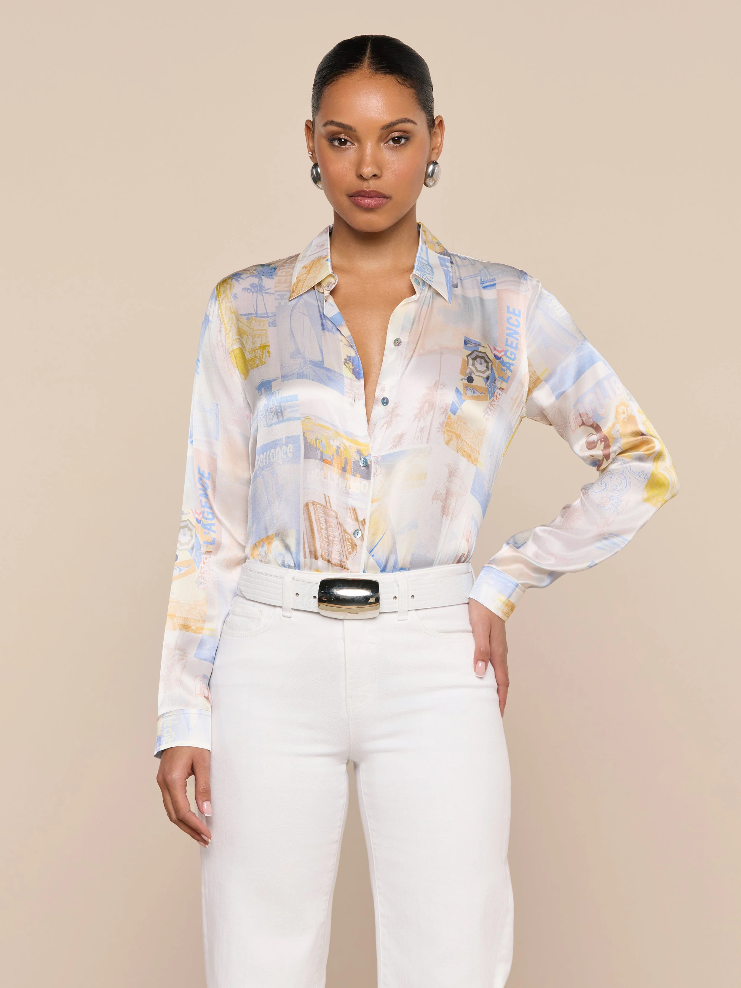 L'AGENCE - Tyler Silk Blouse - Image 2