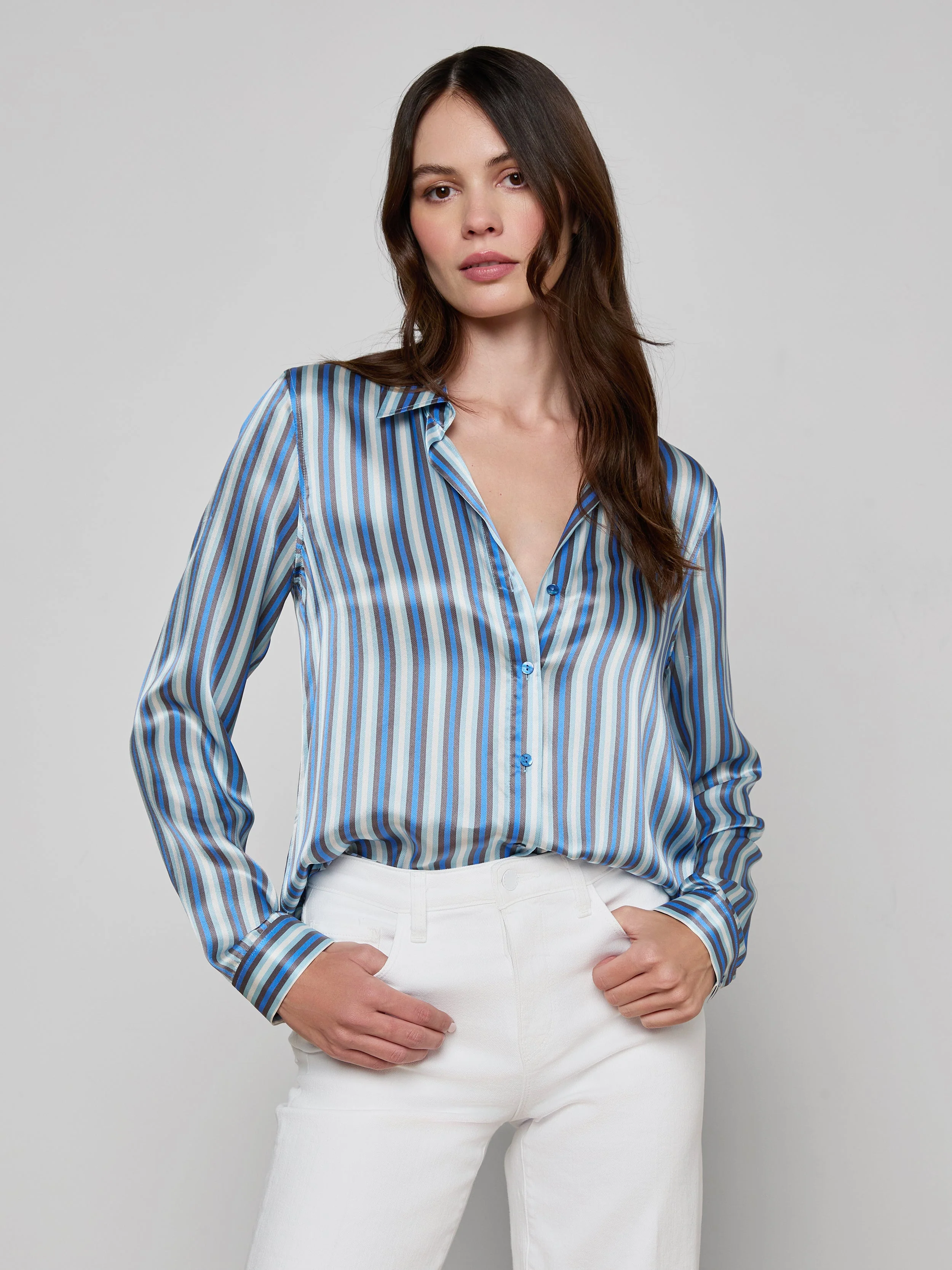 L'AGENCE - Tyler Silk Blouse - Image 2