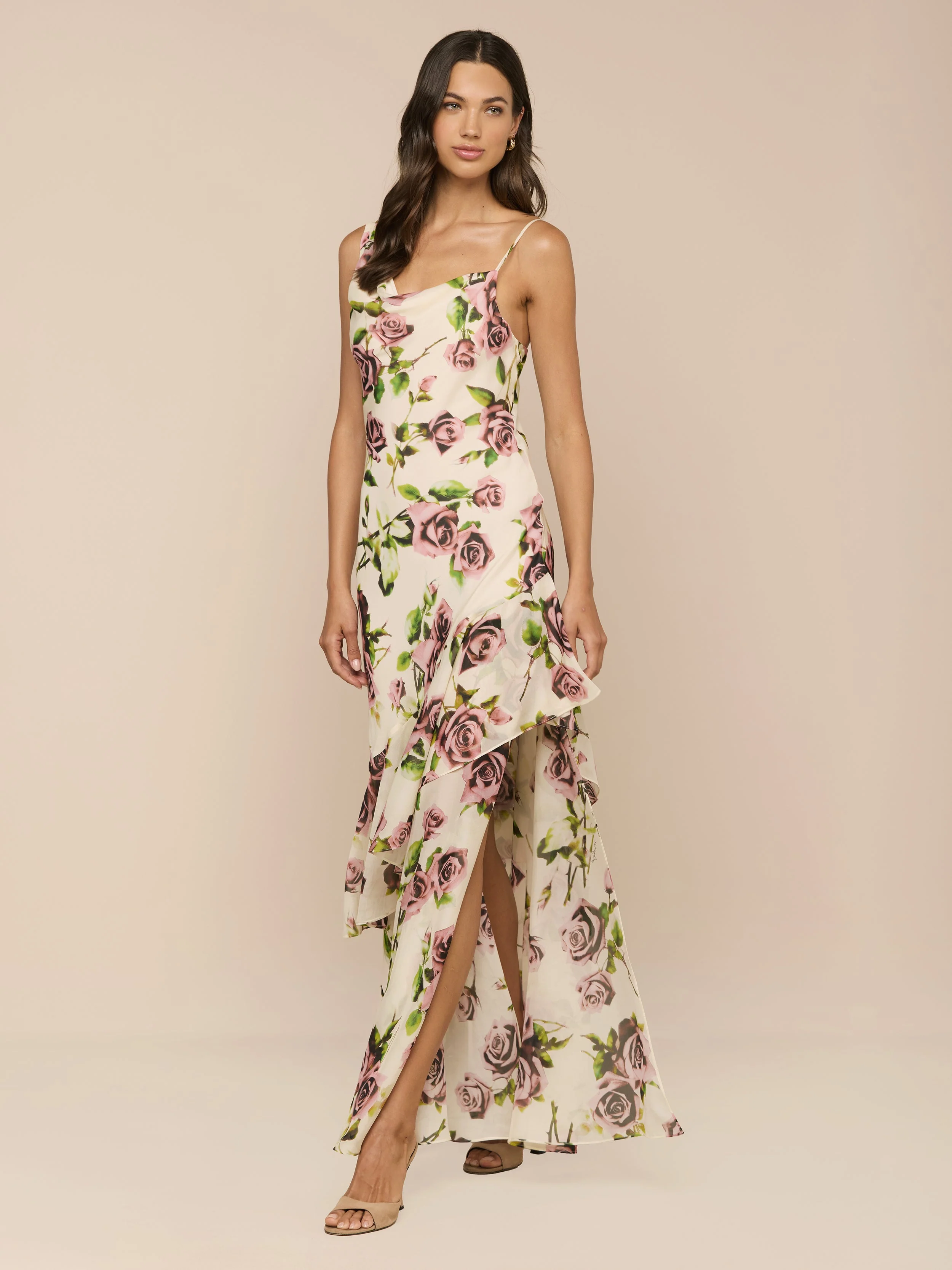 L'AGENCE - Viola Silk Cowl - Neck Gown - Image 2