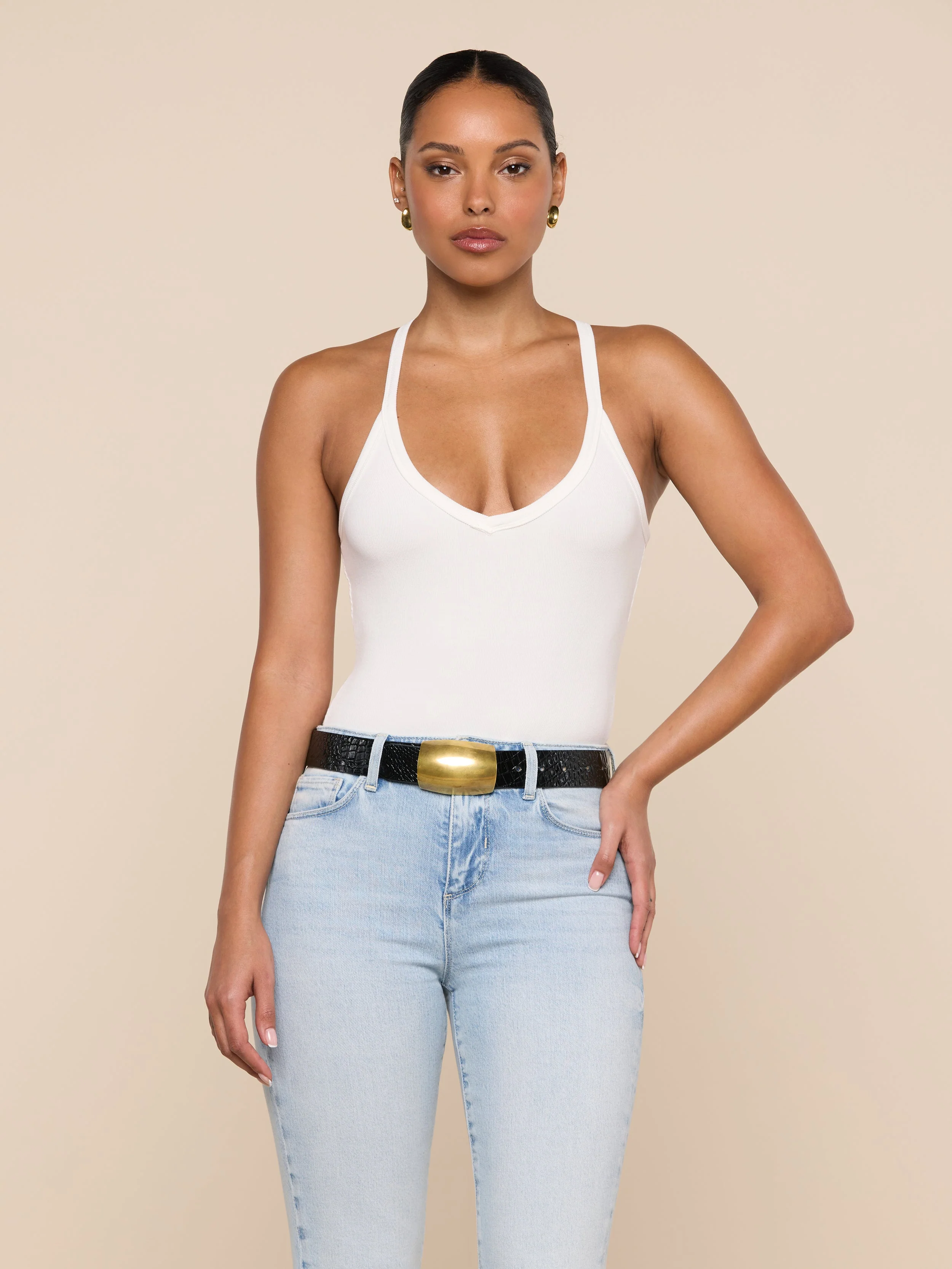 L'AGENCE - Wrenna Racerback Bodysuit - Image 2