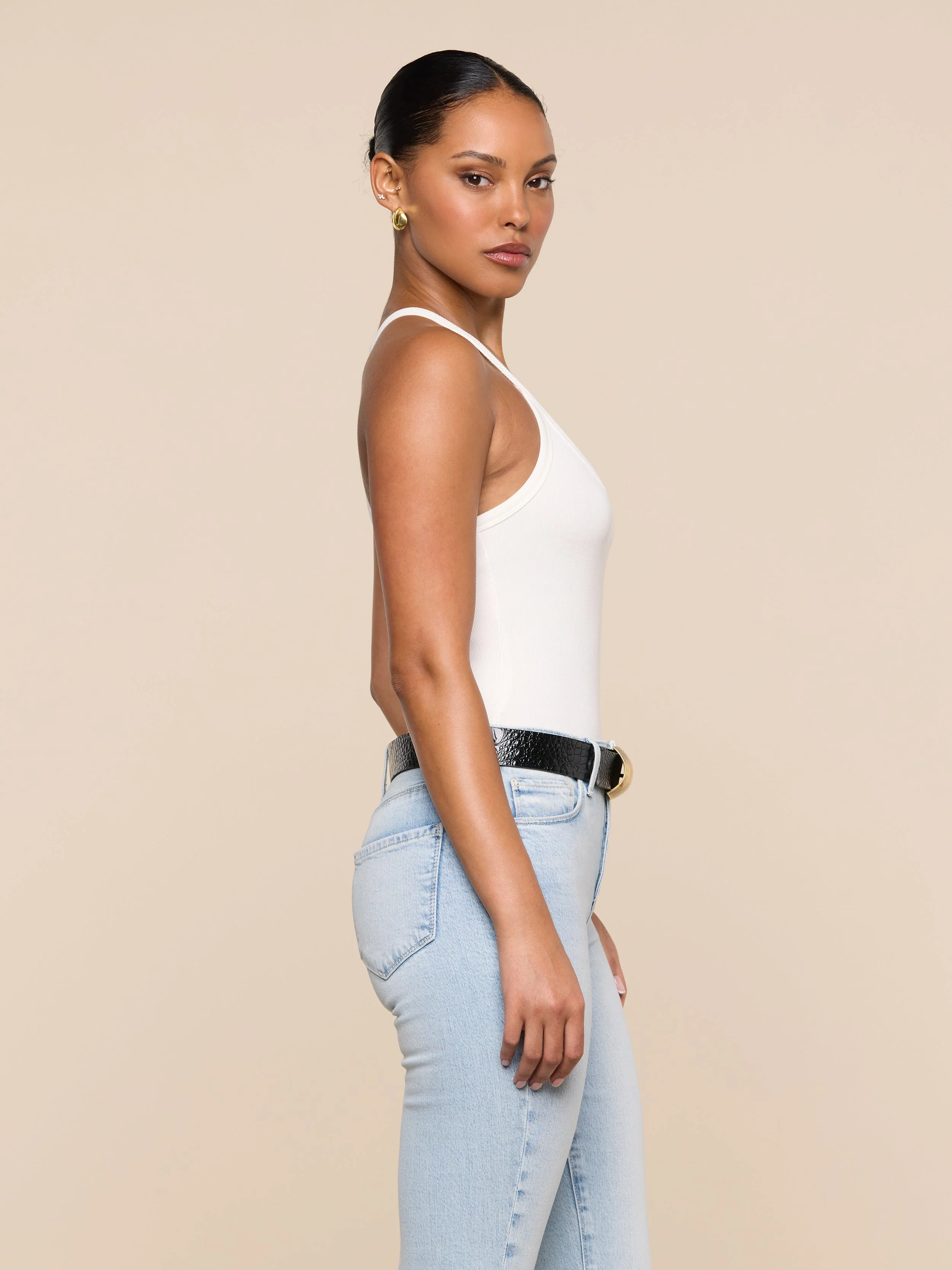 L'AGENCE - Wrenna Racerback Bodysuit - Image 3