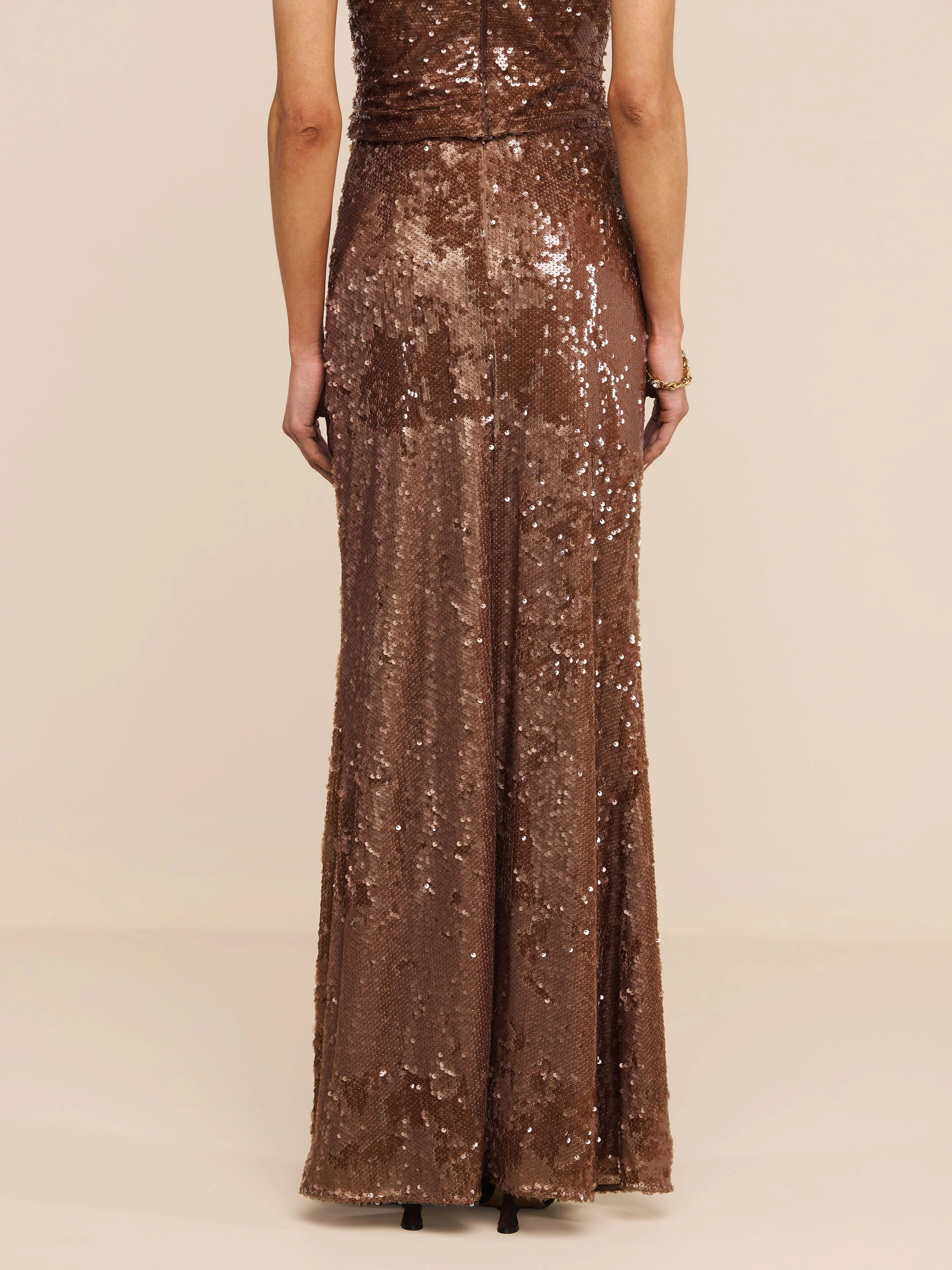 L'AGENCE - Zeta Sequin Maxi Skirt - Image 4
