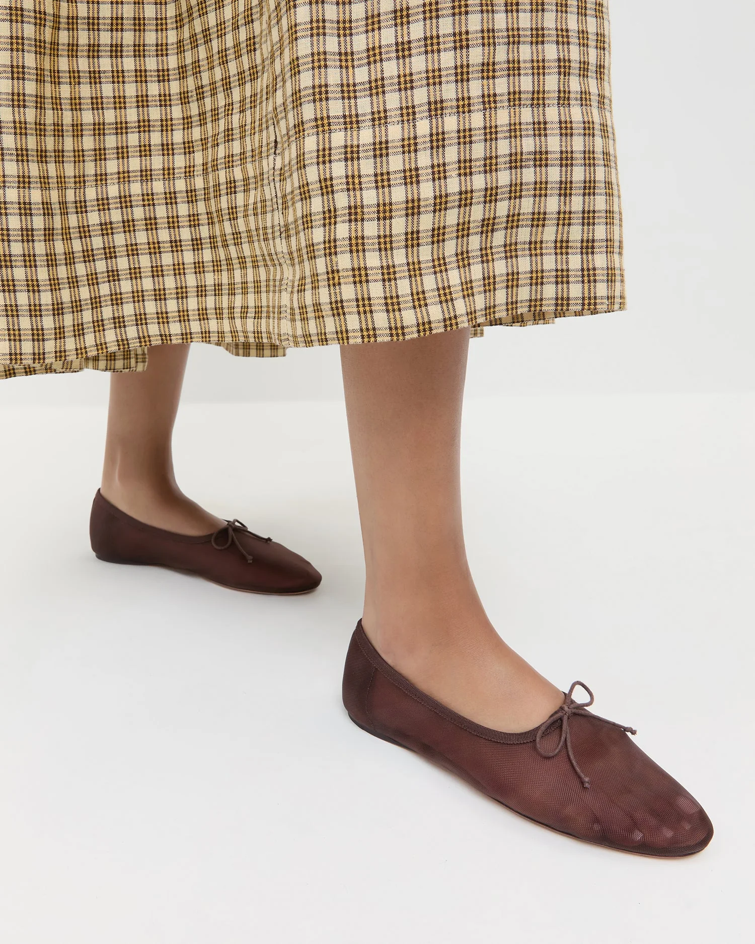 Loeffler Randall - Landon Chocolate Mesh Ballet Flat - Image 2
