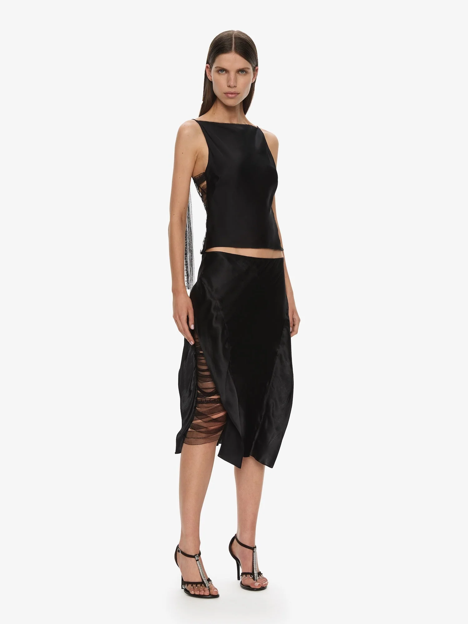 Christopher Esber - Lattice Lace Silk Top - Image 5