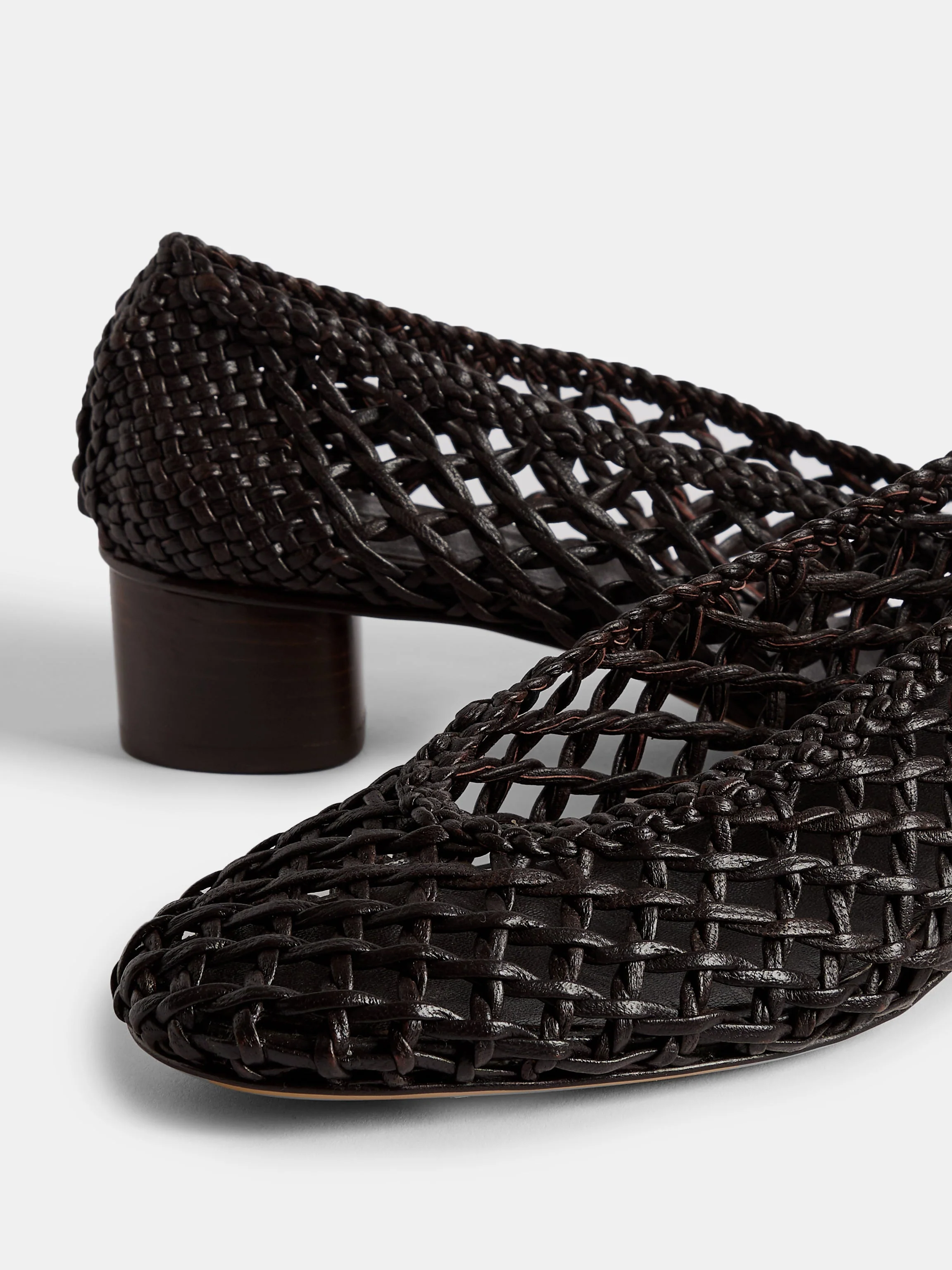 Le Monde Beryl - Ballet Pump Knotted / Chocolate Leather - Image 4