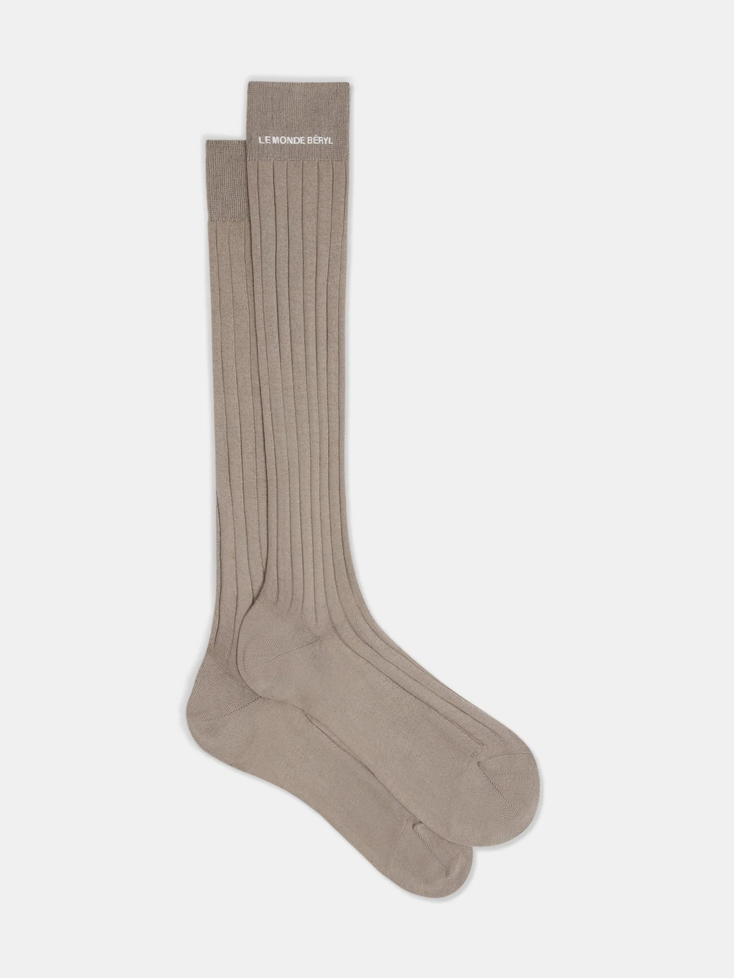 Le Monde Beryl - Bio College Writings Socks / Grey Organic Cotton
