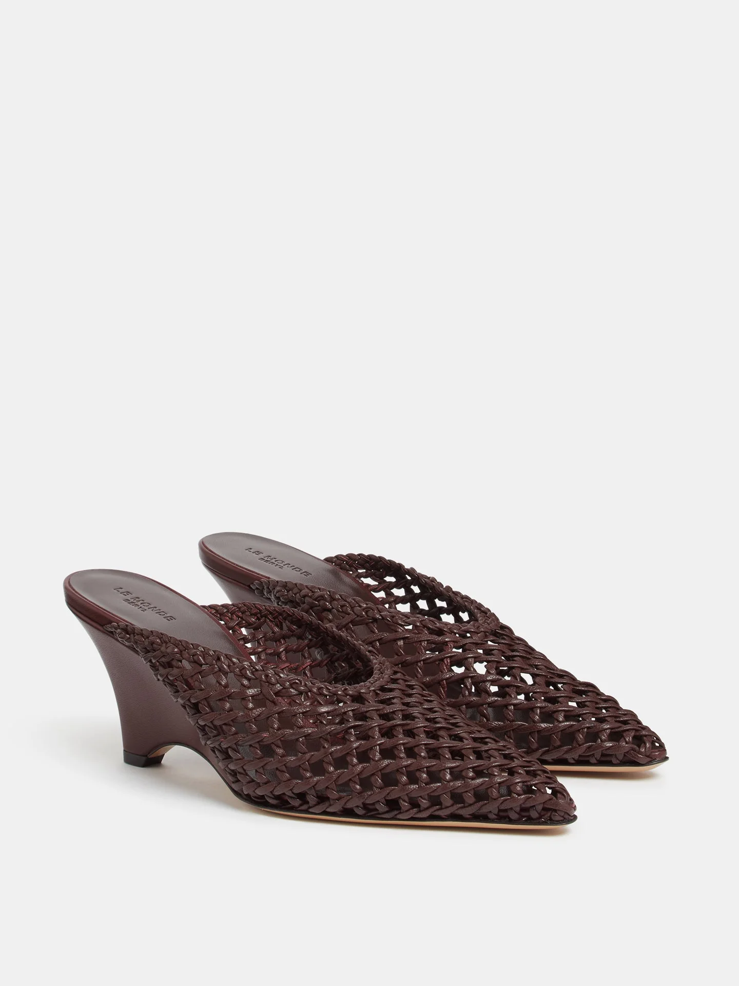 Le Monde Beryl - Victoria Mule Knotted / Burgundy Leather - Image 2