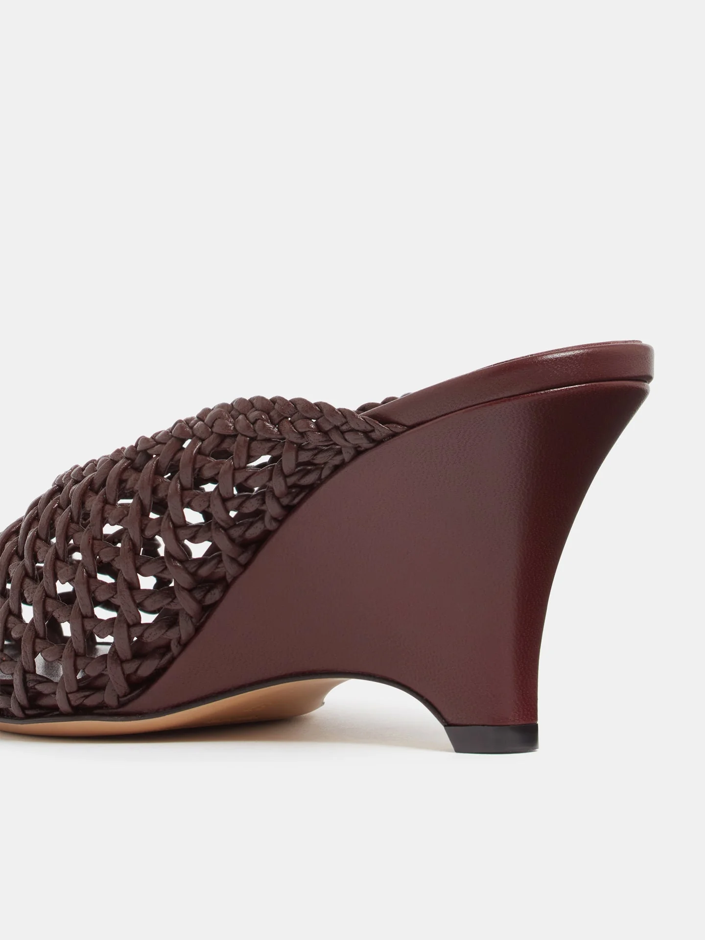 Le Monde Beryl - Victoria Mule Knotted / Burgundy Leather - Image 4