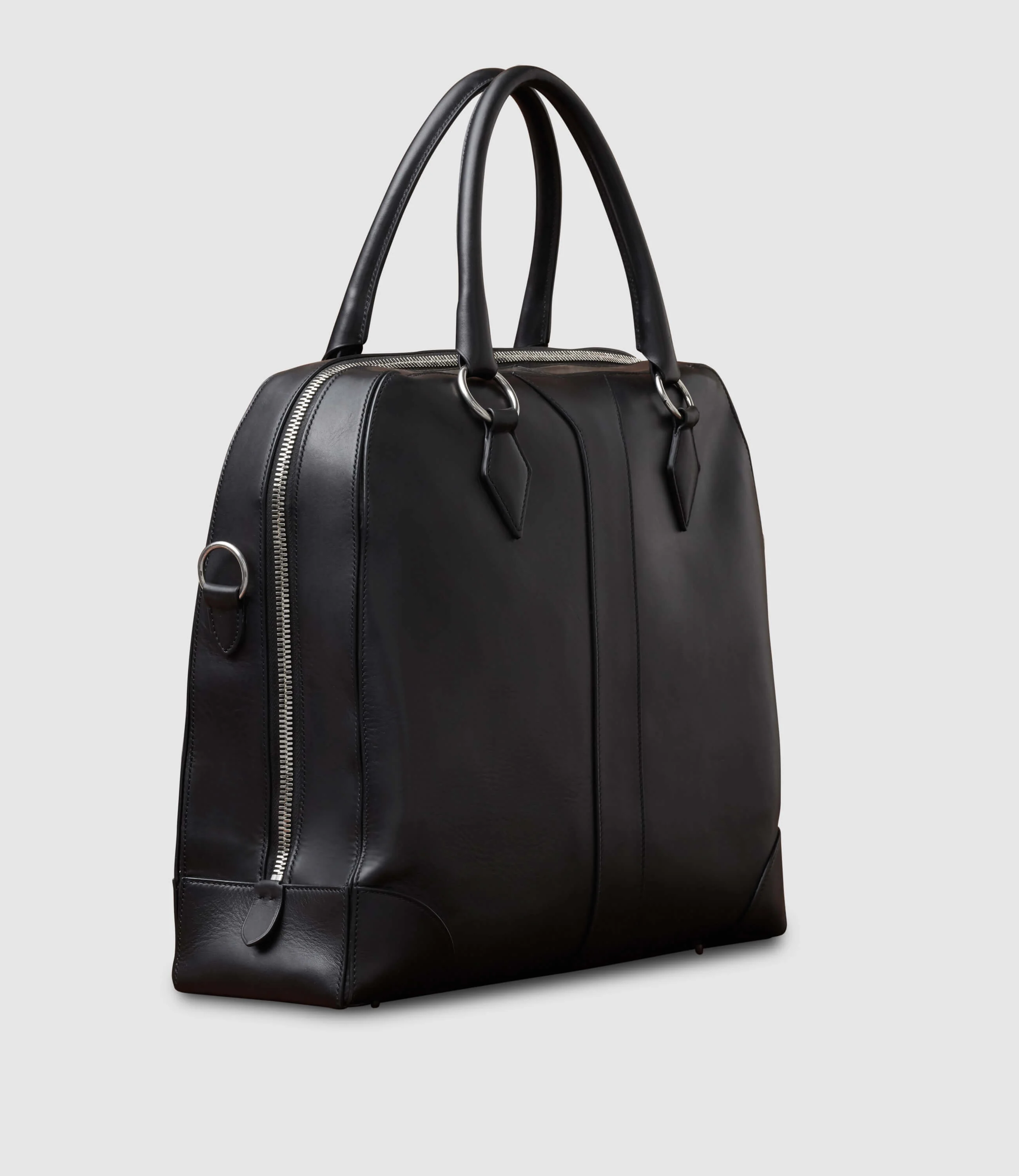 Metier - Le Petit Voyage Overnight Briefcase Atelier Calfskin Black - Image 2