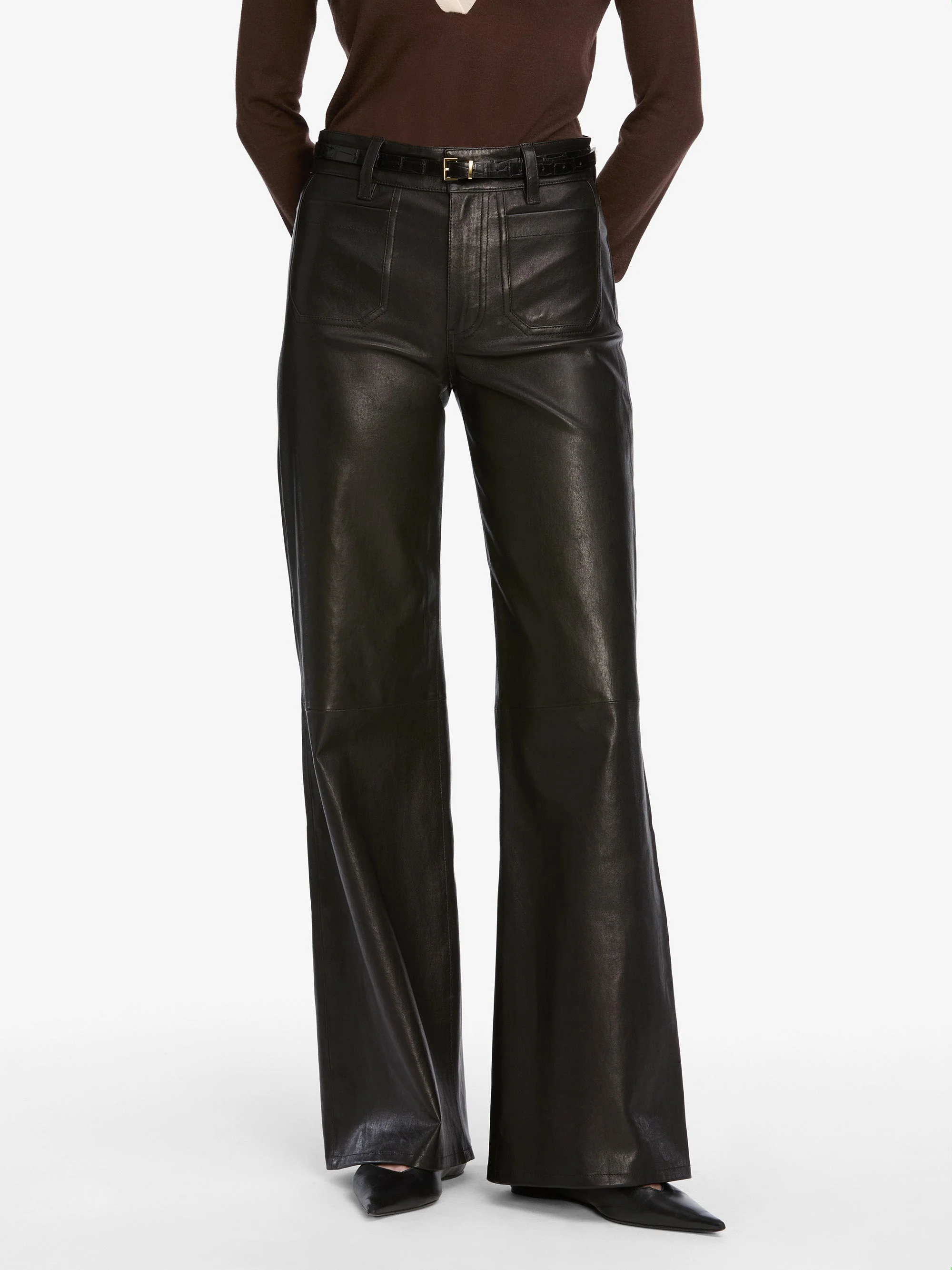 FRAME - Le Slim Palazzo Modernist Pocket Leather - Image 3
