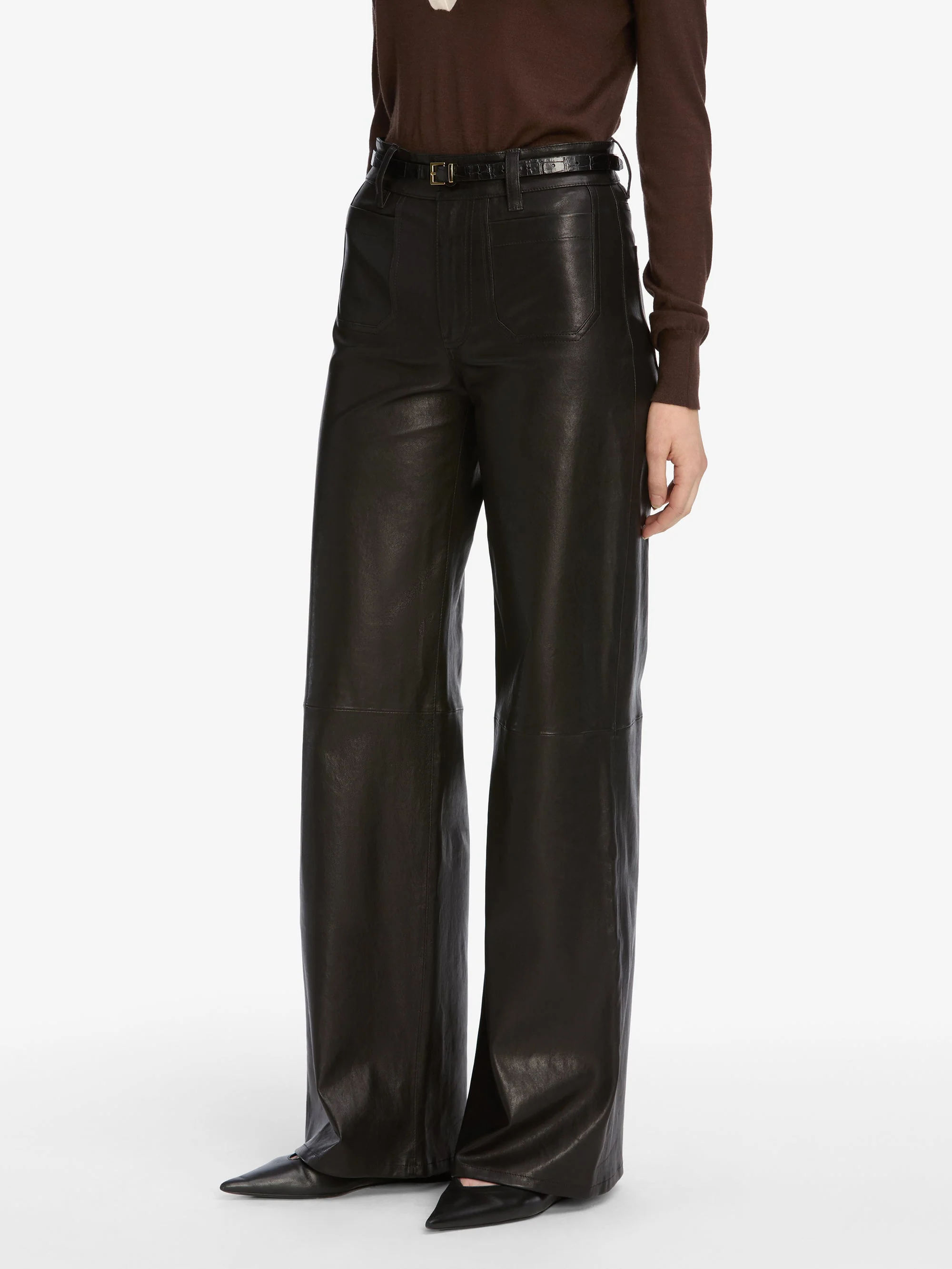 FRAME - Le Slim Palazzo Modernist Pocket Leather - Image 5