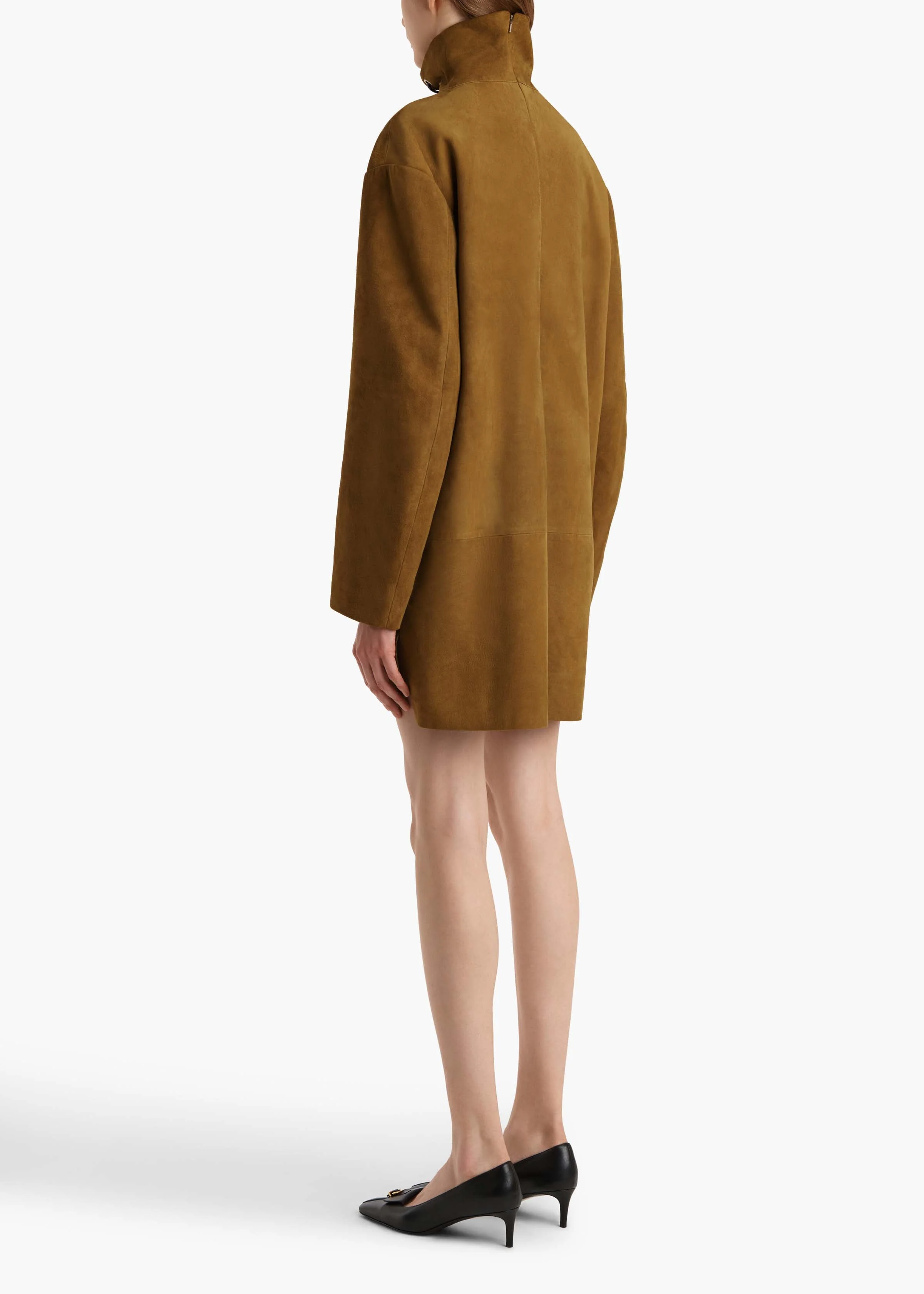 Khaite - Lee Dress in Toffee Suede - Image 11