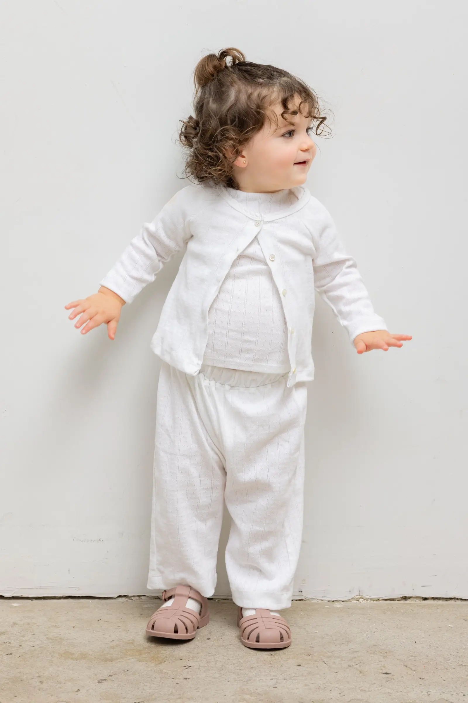 Leset - Pointelle Bebe Cardigan - Image 2