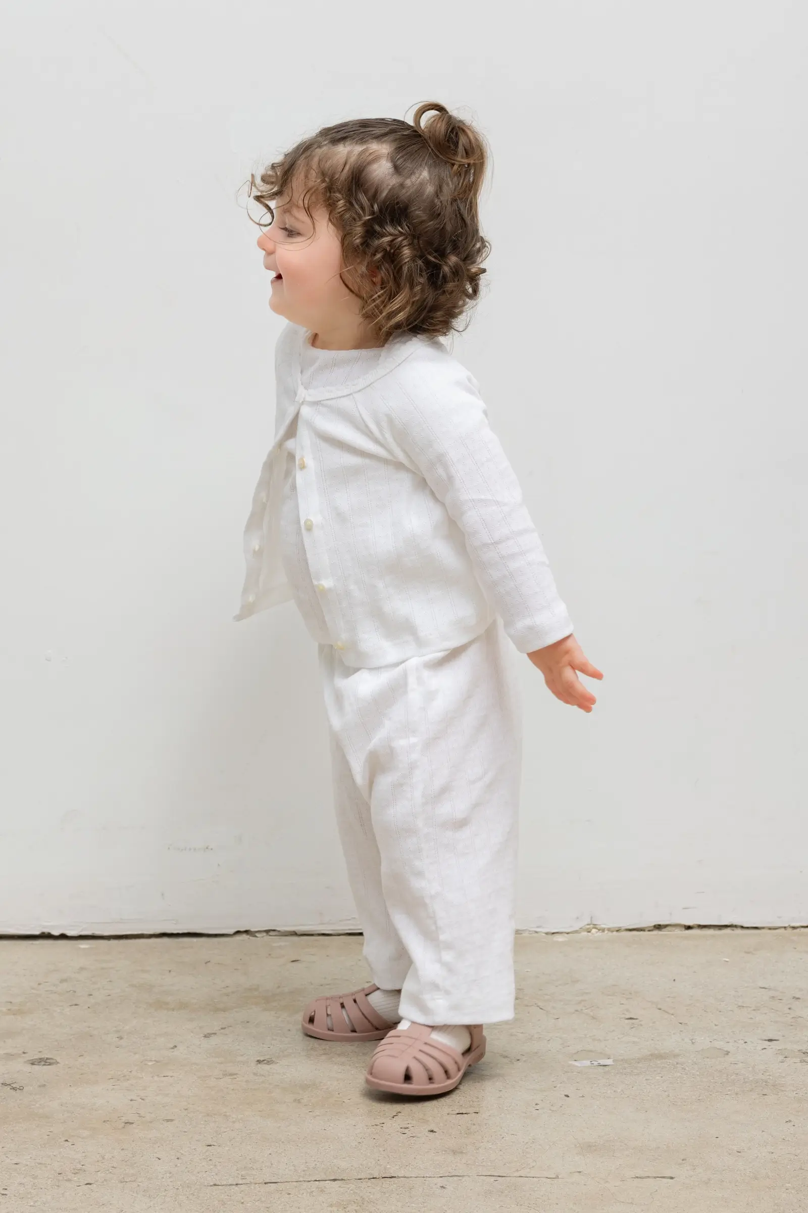 Leset - Pointelle Bebe Cardigan - Image 3
