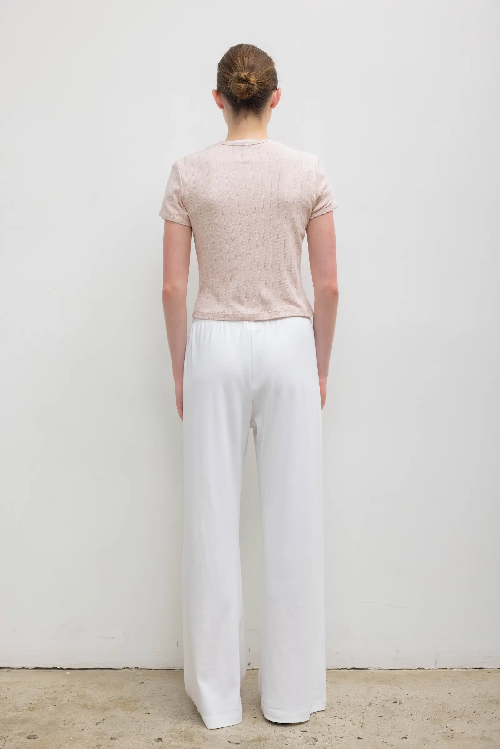 Leset - Pointelle Short Sleeve Cardigan - Image 6