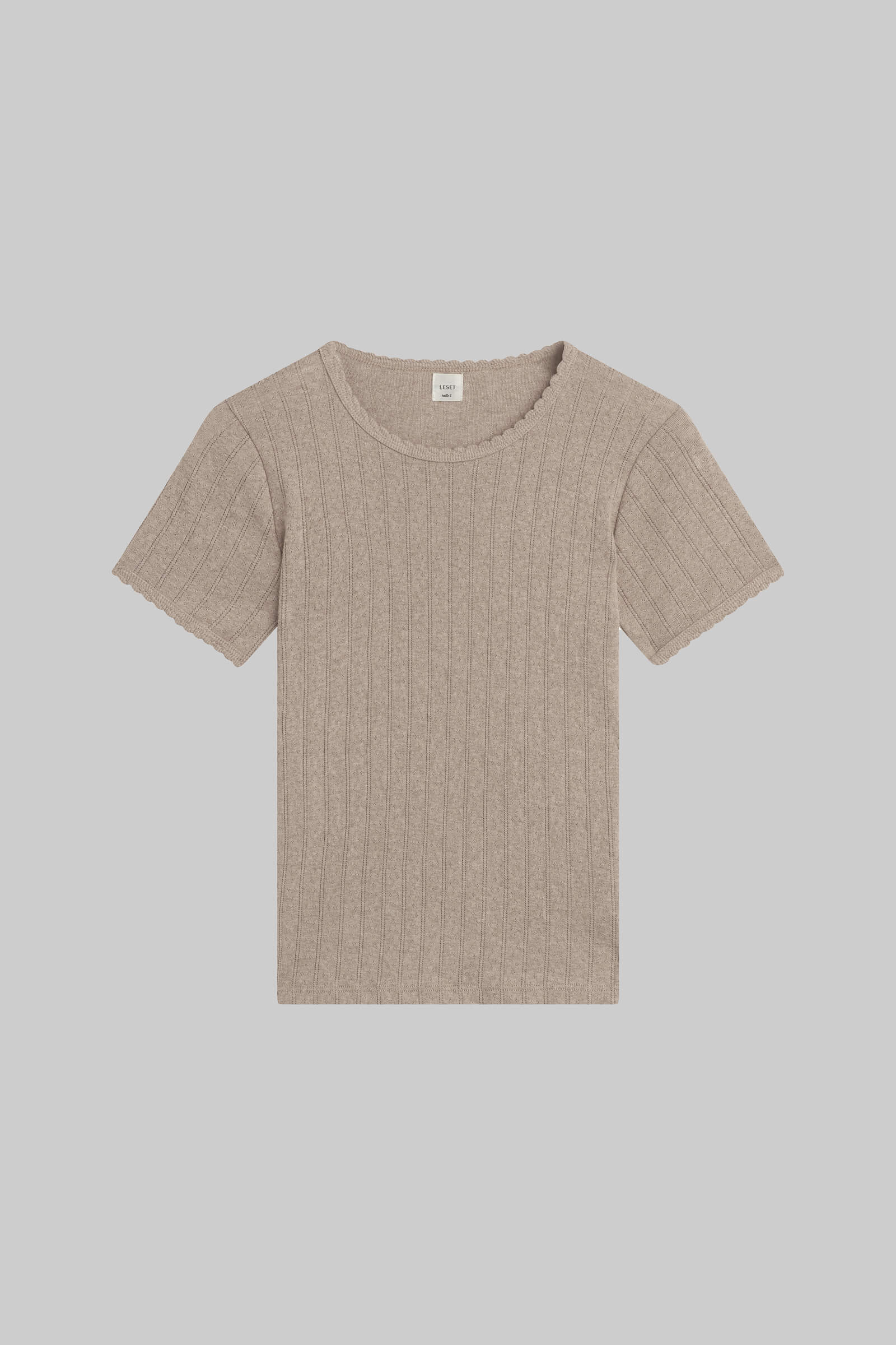 Leset - Pointelle Slim Fit Tee - Image 2