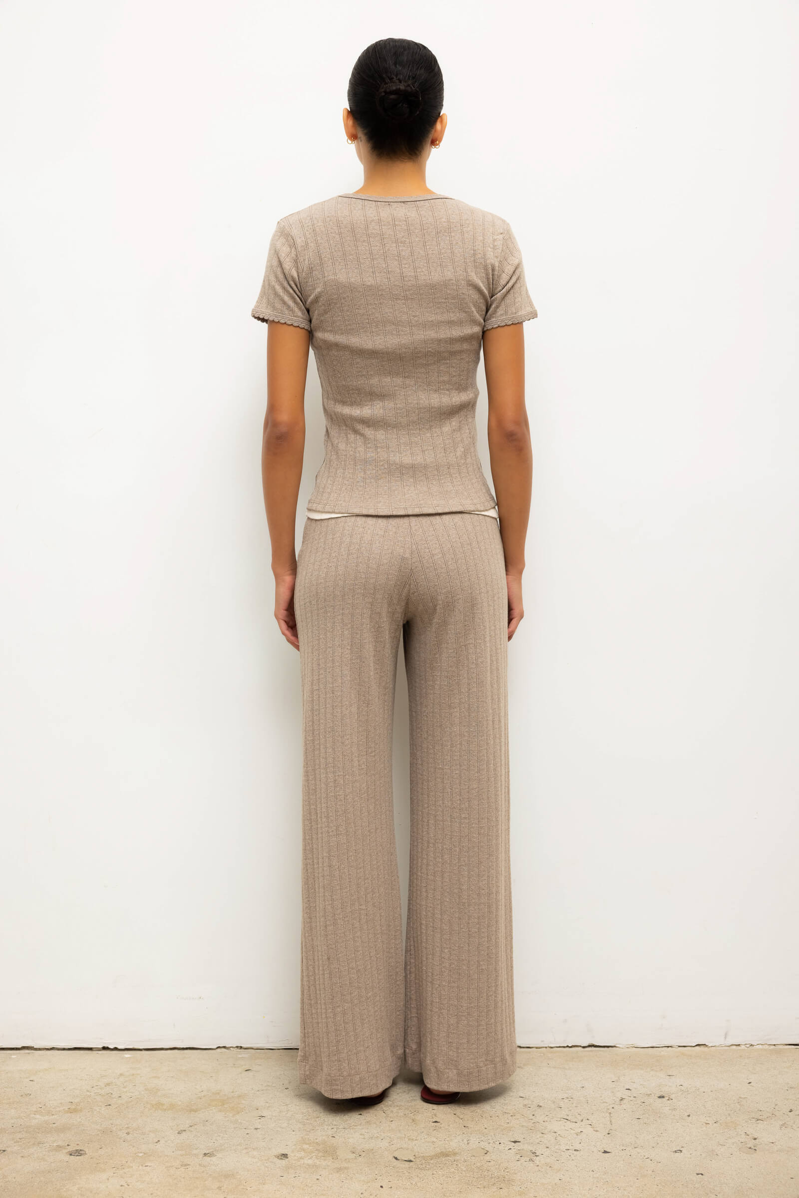 Leset - Pointelle Slim Fit Tee - Image 7