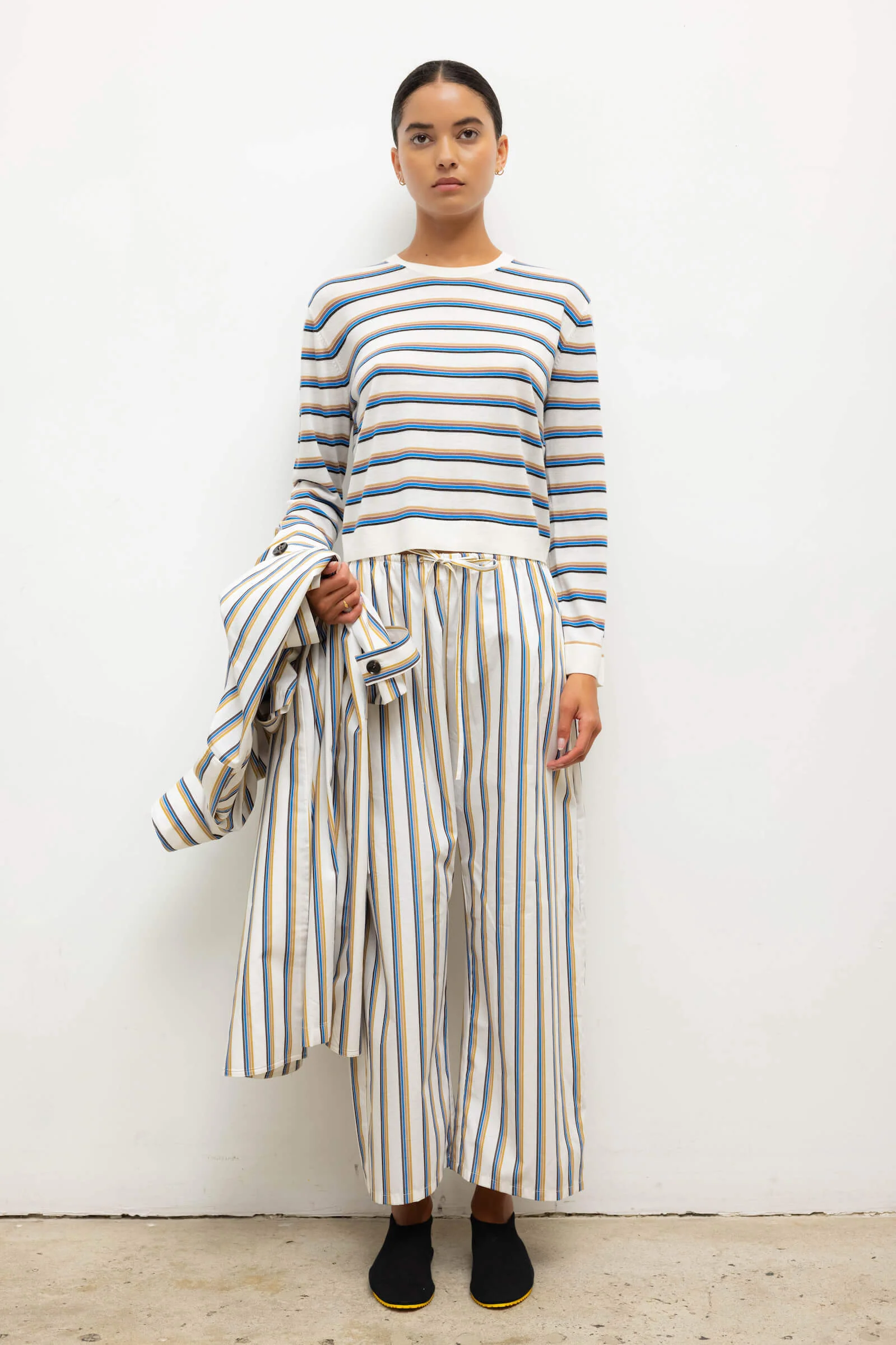 Leset - Pre - Order: Yoshi Stripe Crop Drawstring Pant