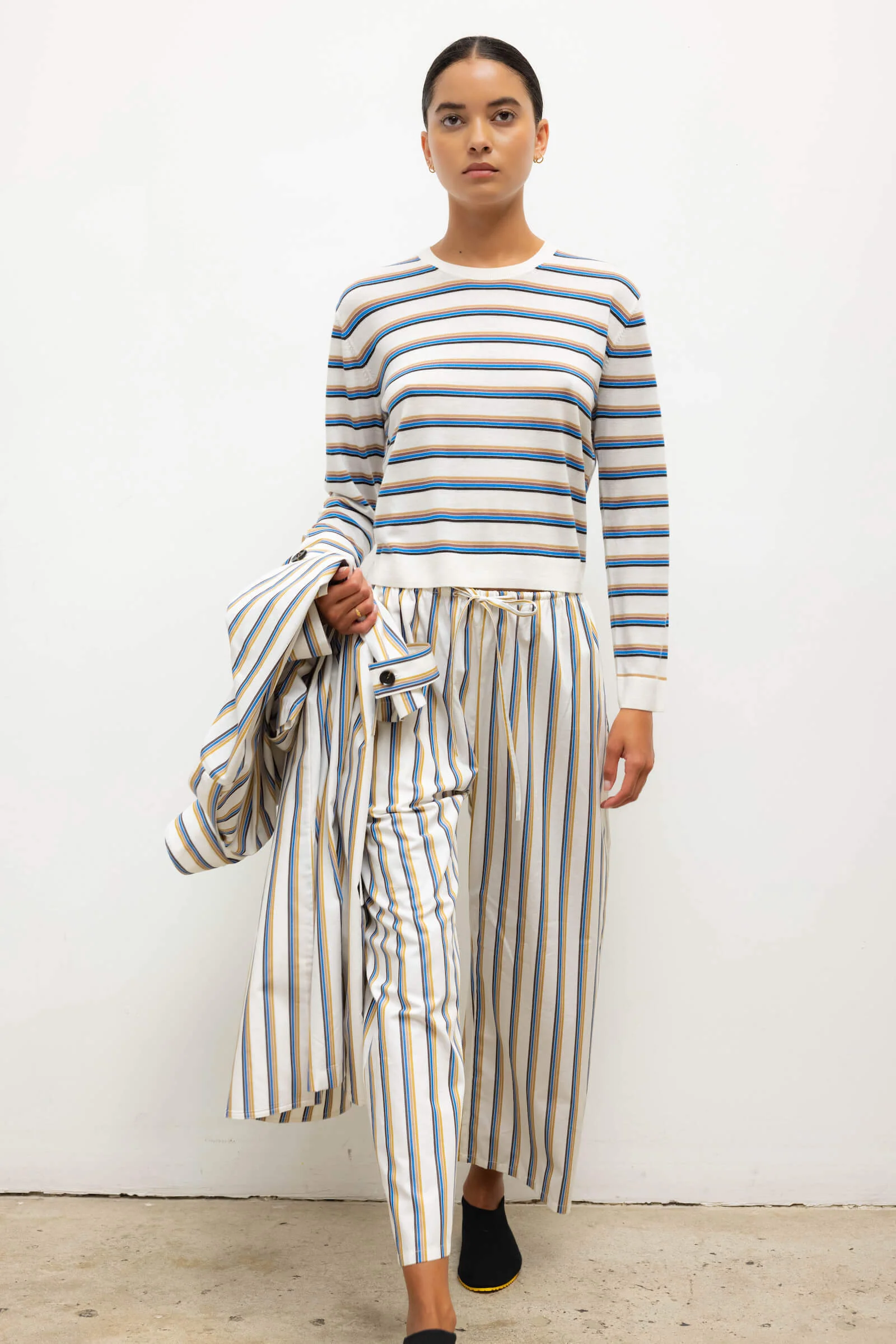 Leset - Pre - Order: Yoshi Stripe Crop Drawstring Pant - Image 3