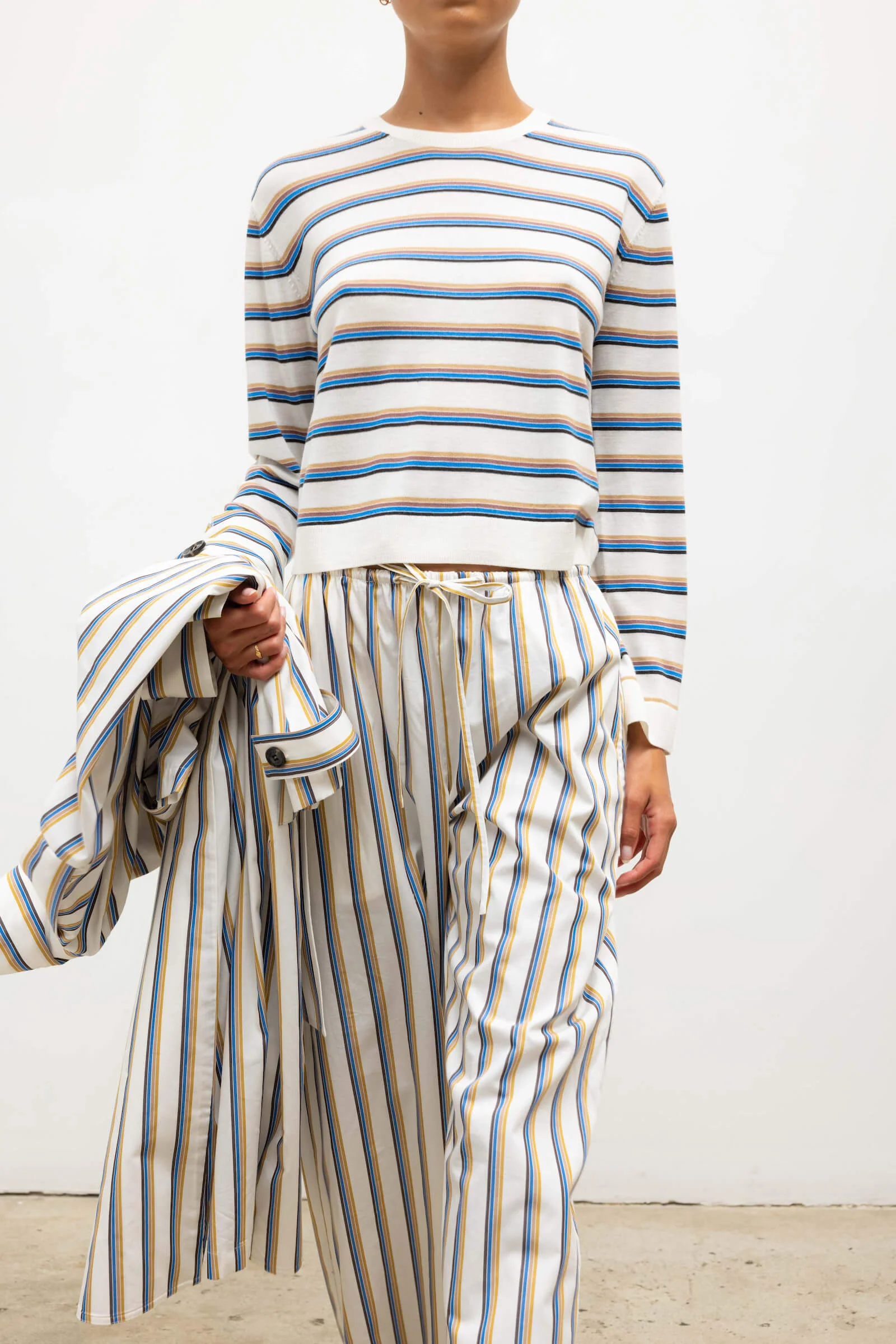 Leset - Pre - Order: Yoshi Stripe Crop Drawstring Pant - Image 4