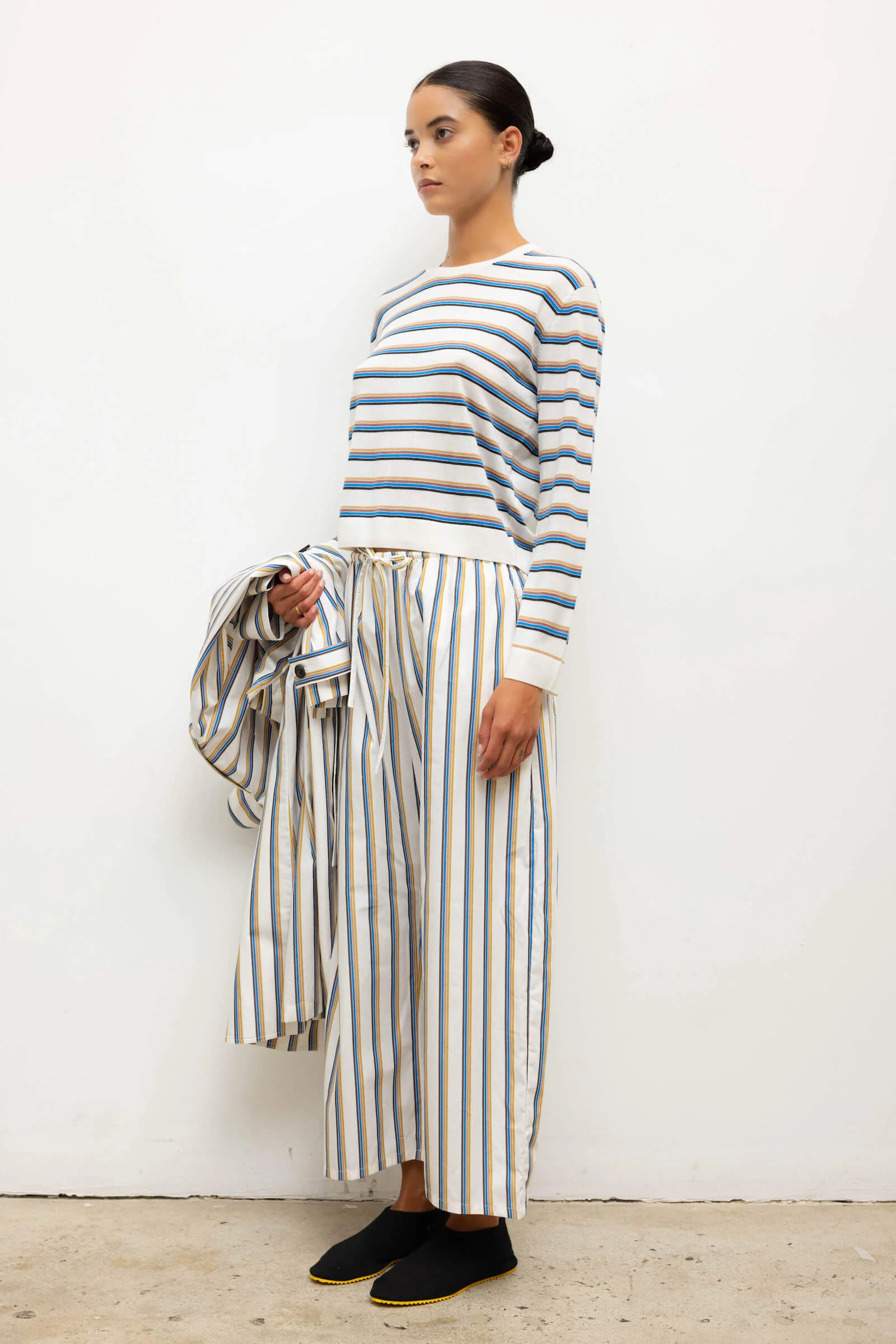 Leset - Pre - Order: Yoshi Stripe Crop Drawstring Pant - Image 5