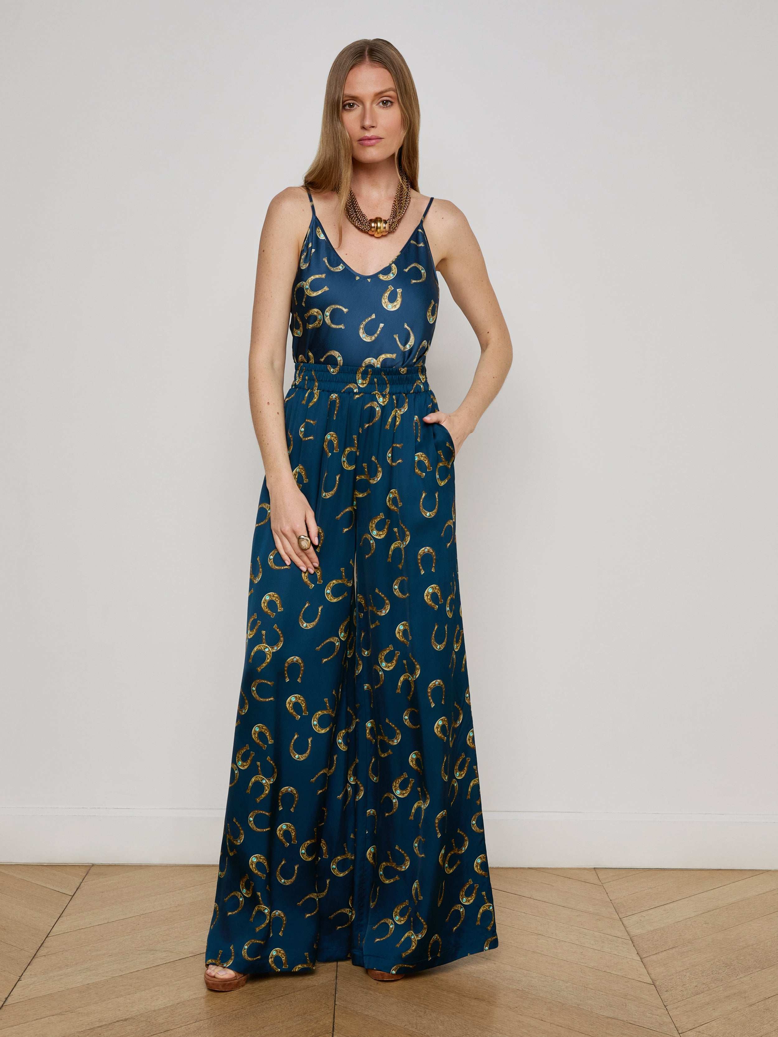 L'AGENCE - Lillian Satin Wide - Leg Pant - Image 8