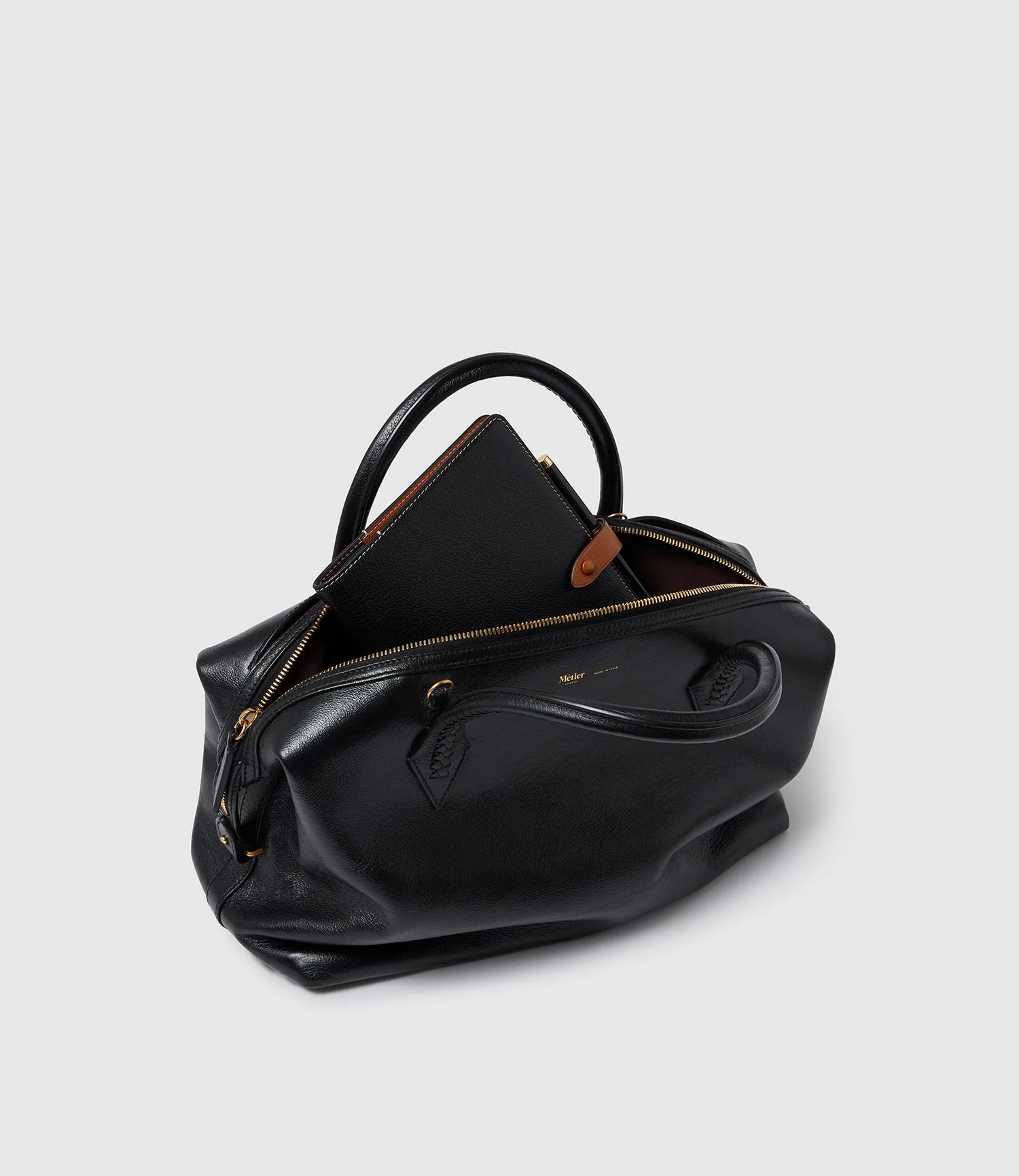 Metier - Limited Edition: A5 Notebook Cover Buffalo Black with Cognac - Image 4