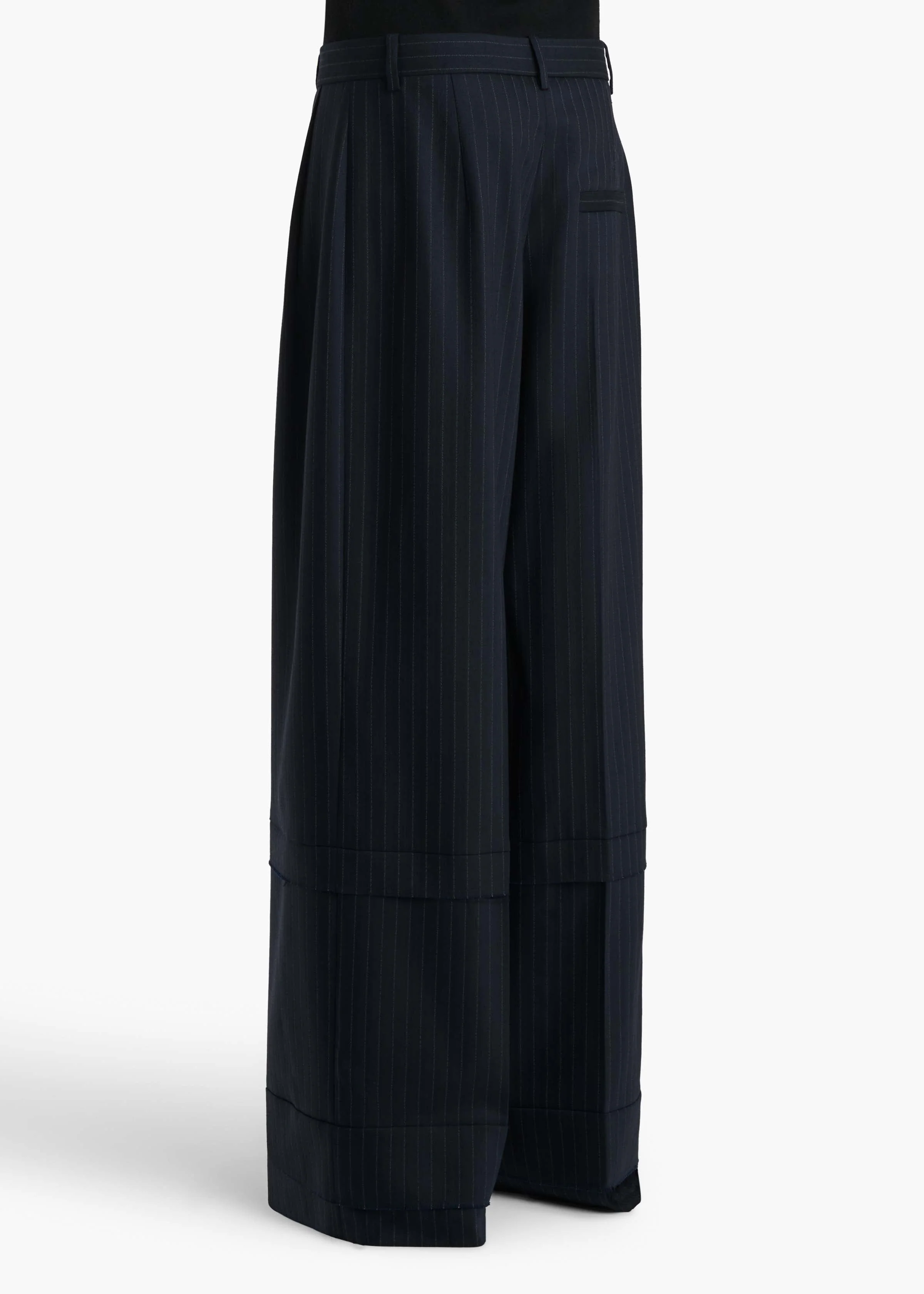 Khaite - Linden Pant in Navy and White Stripe - Image 11