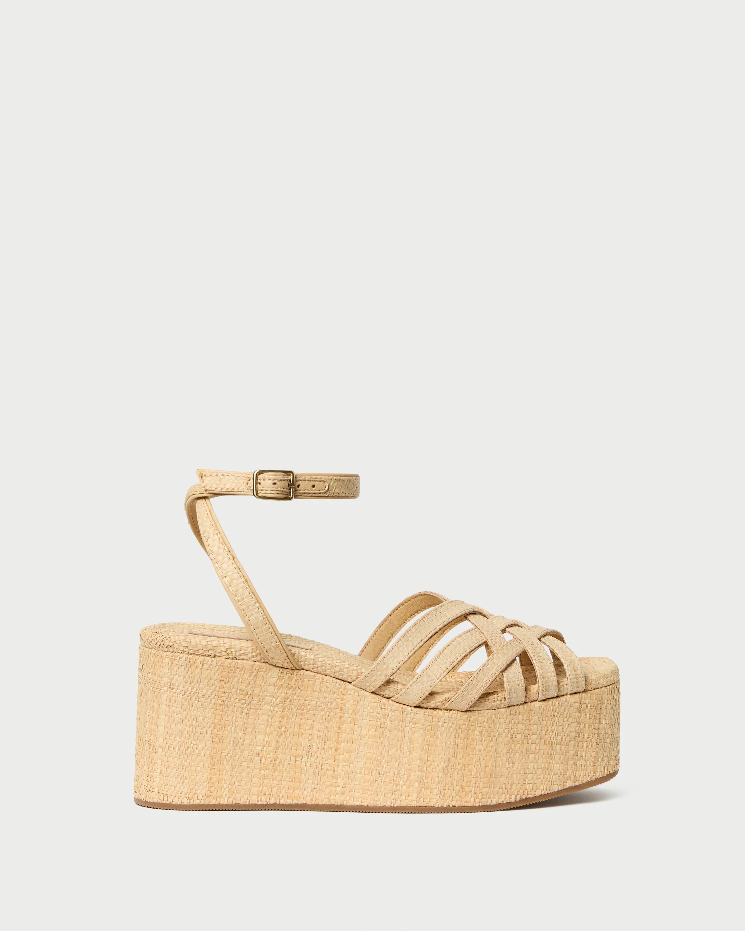 Loeffler Randall - Channing Natural Raffia Platform Sandal