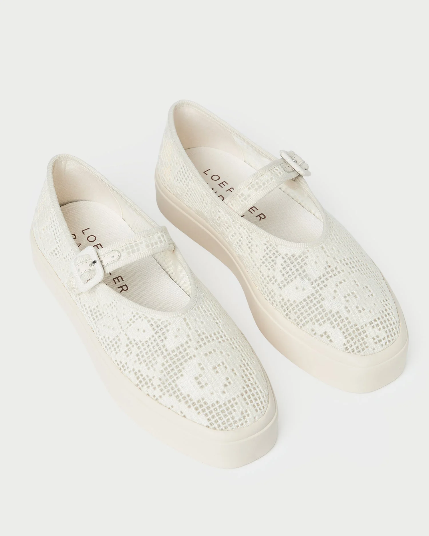 Loeffler Randall - Cooper Cream Lace Mary Jane Sneaker - Image 4