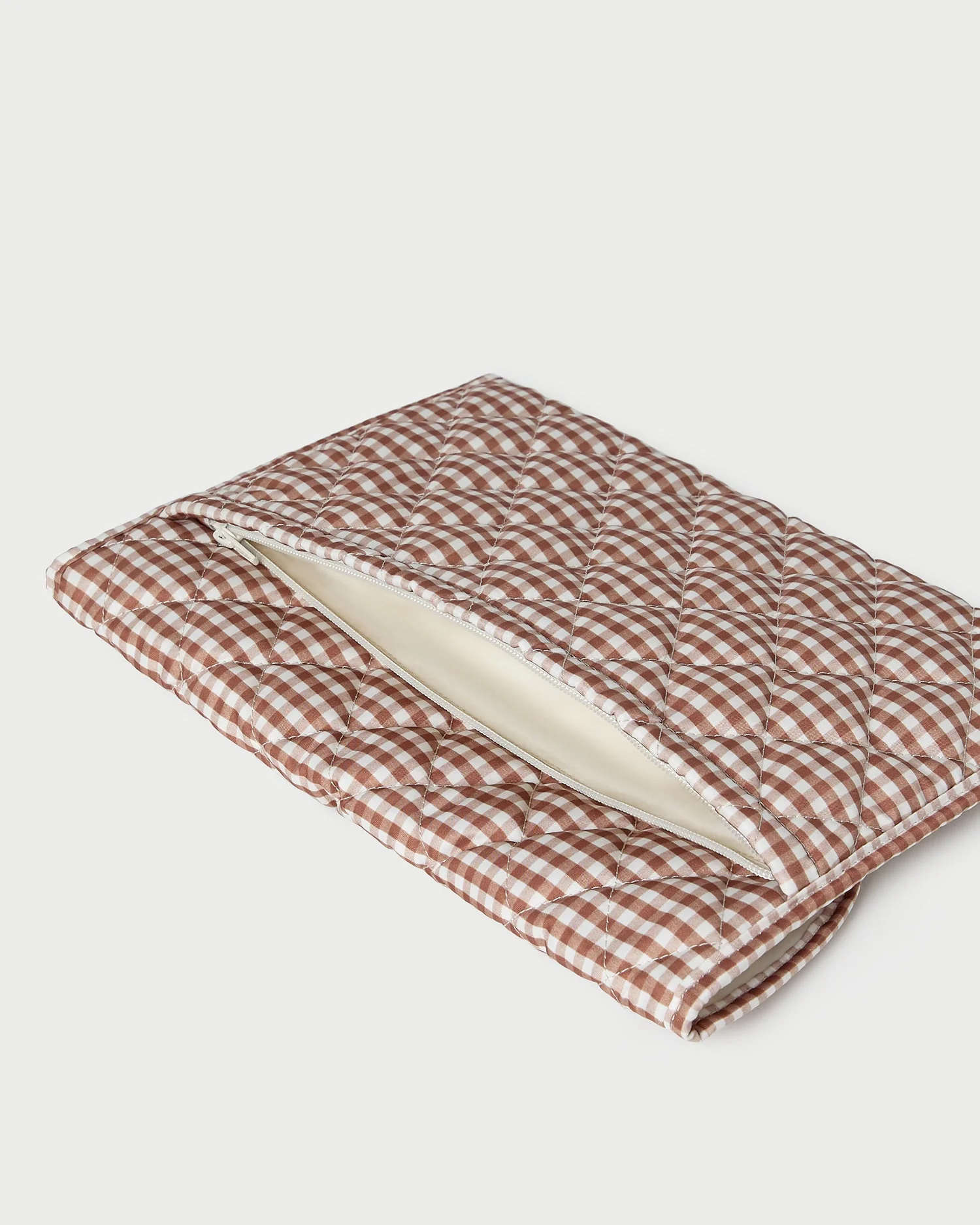 Loeffler Randall - Faris Brown Gingham Laptop Sleeve - Image 3