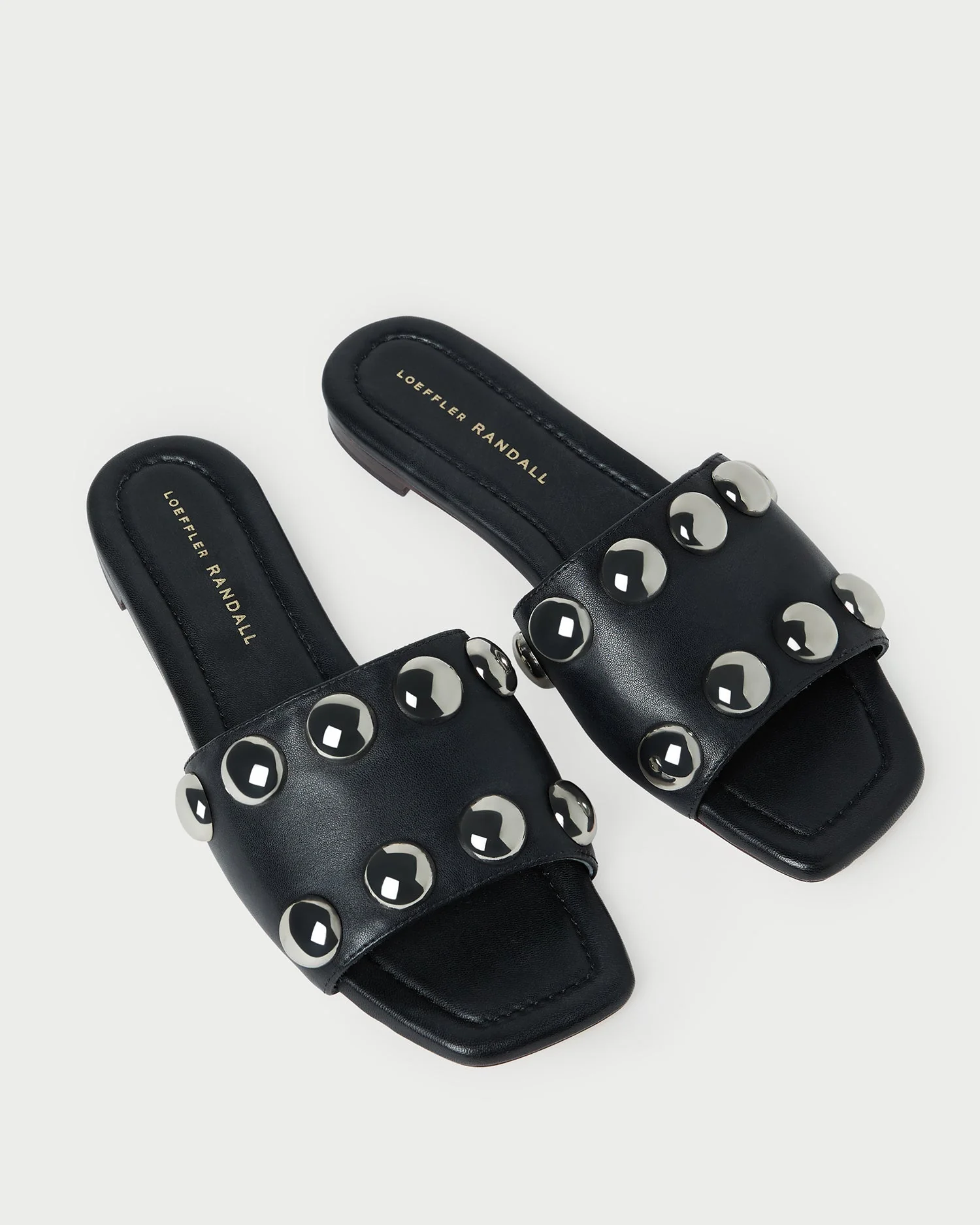 Loeffler Randall - Hayes Black/Silver Studded Sandal - Image 4