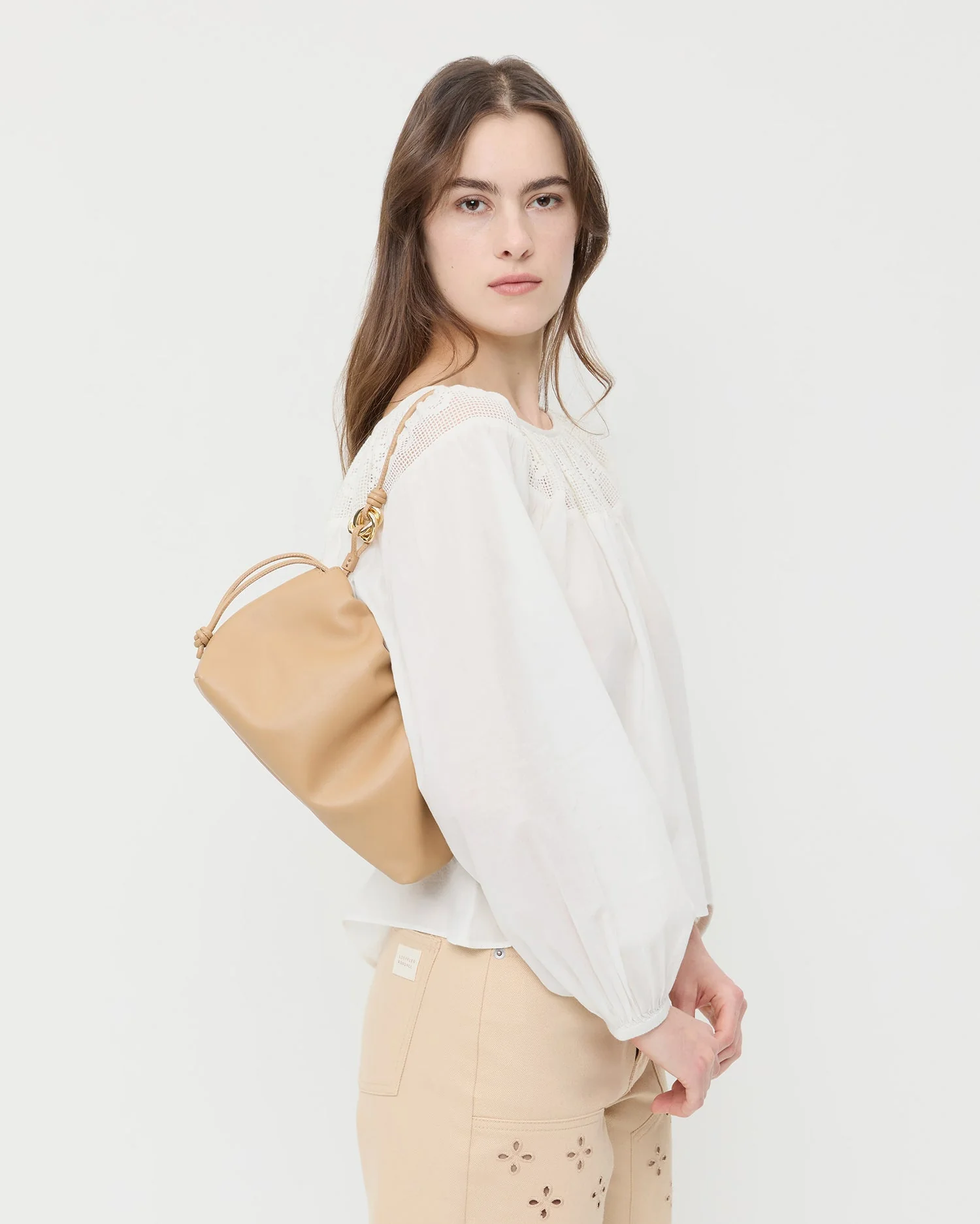 Loeffler Randall - Kiri Khaki Leather Shoulder Bag - Image 5