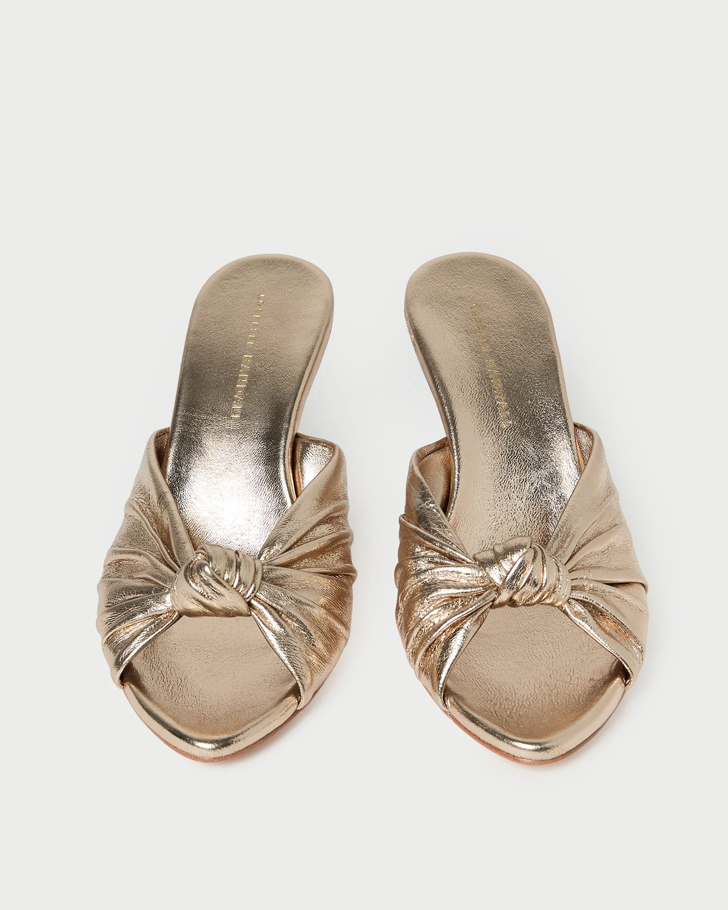 Loeffler Randall - Marsy Champagne Leather Knot Wedge - Image 3