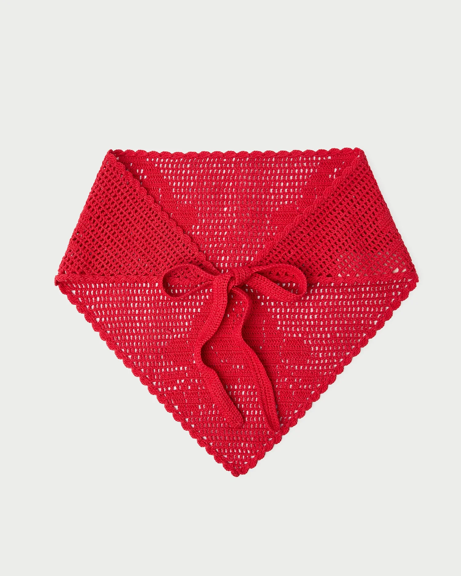 Loeffler Randall - Viv Red Crochet Scarf - Image 3