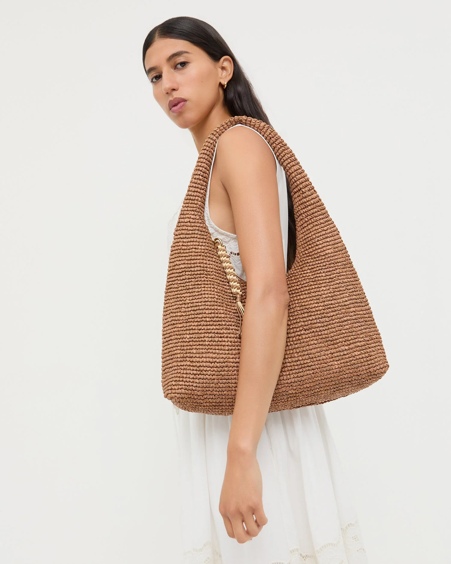 Loeffler Randall - Willow Brown Woven Hobo Bag - Image 5