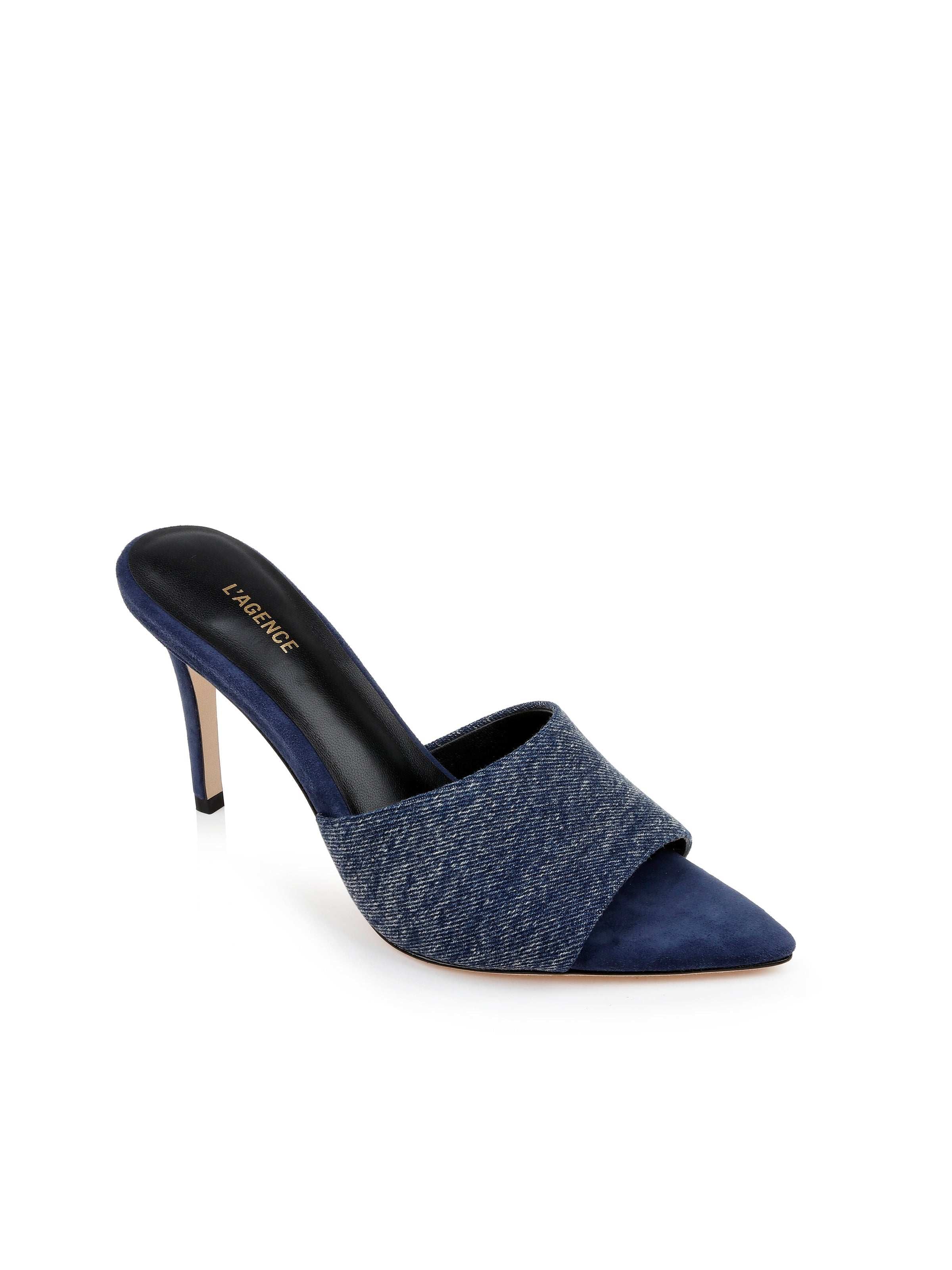 L'AGENCE - Lolita Denim Open - Toe Mule - Image 2
